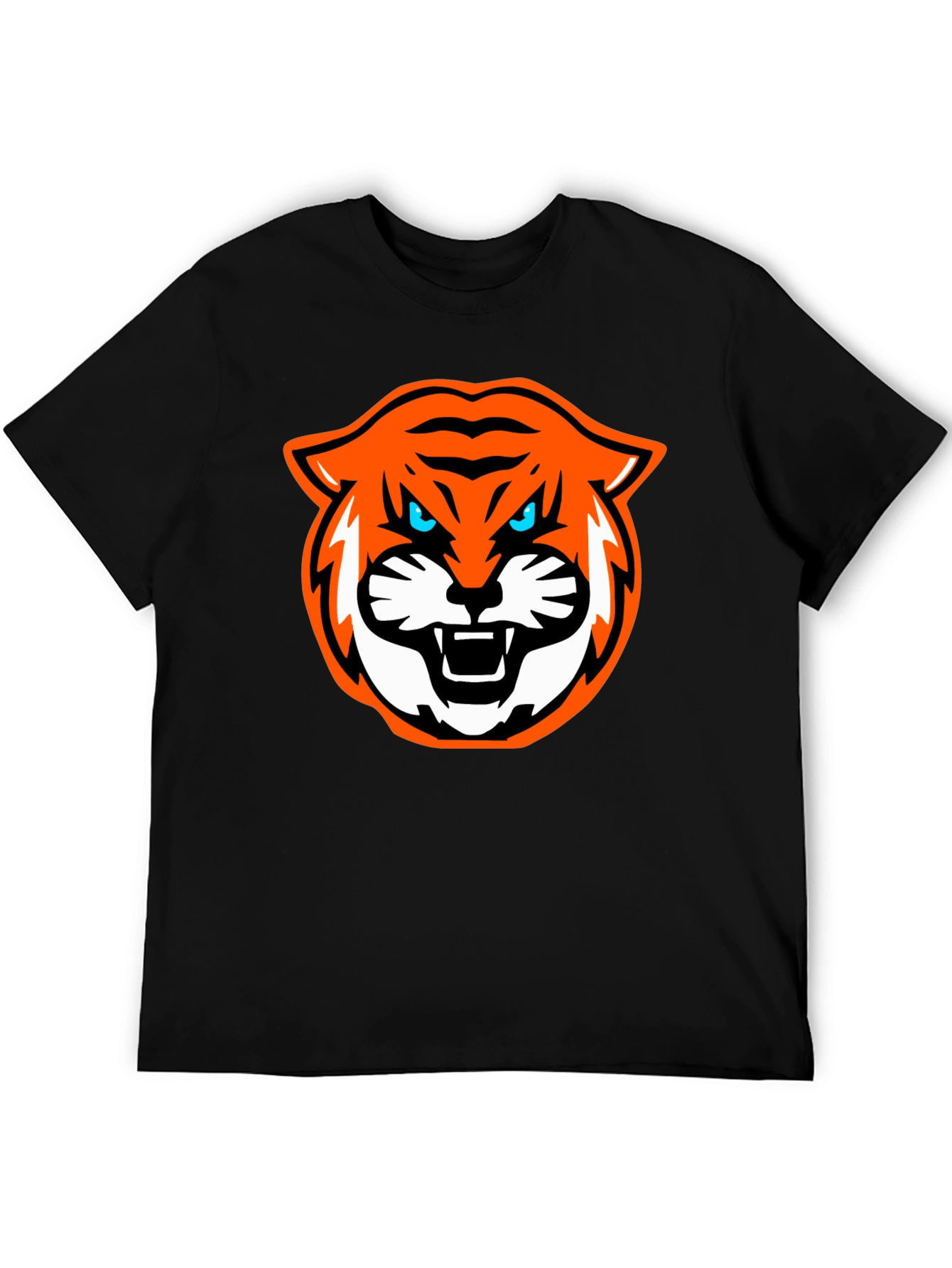 Black Tiger Graphic Black T-Shirt view 5