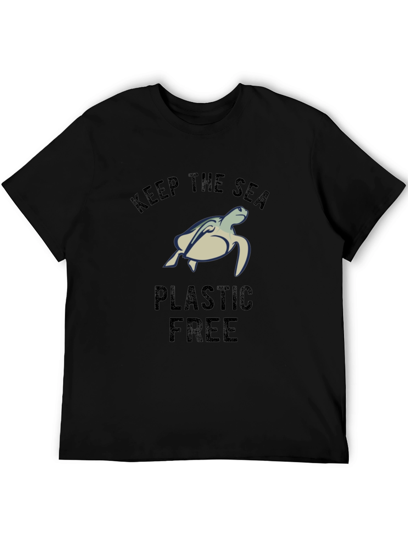 Black Keep The Sea Plastic Free T-Shirt view 5