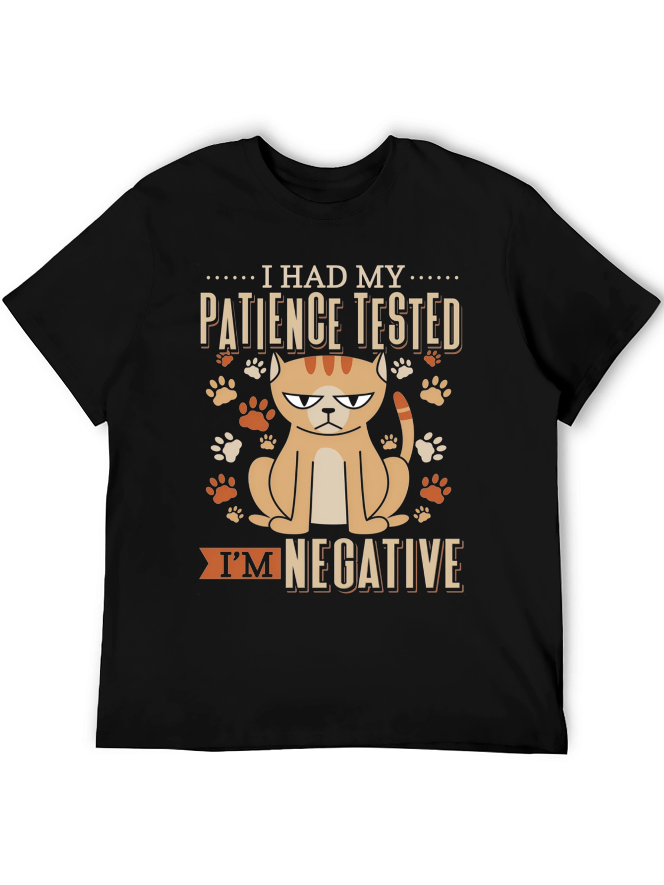 Black Patience Tested Cat Graphic Tee view 5