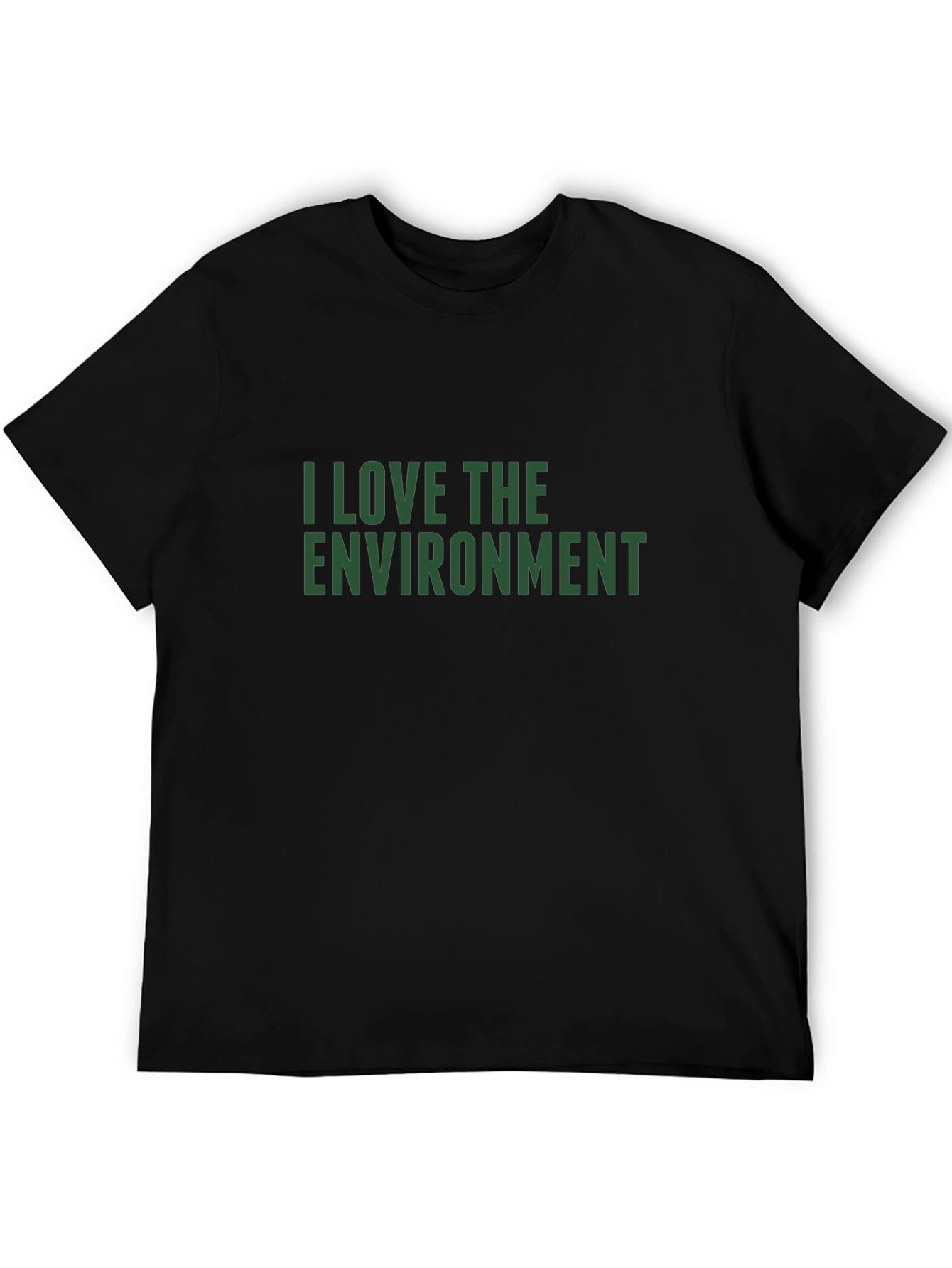 Black Eco-Friendly 'I Love the Environment' Black T-Shirt view 5