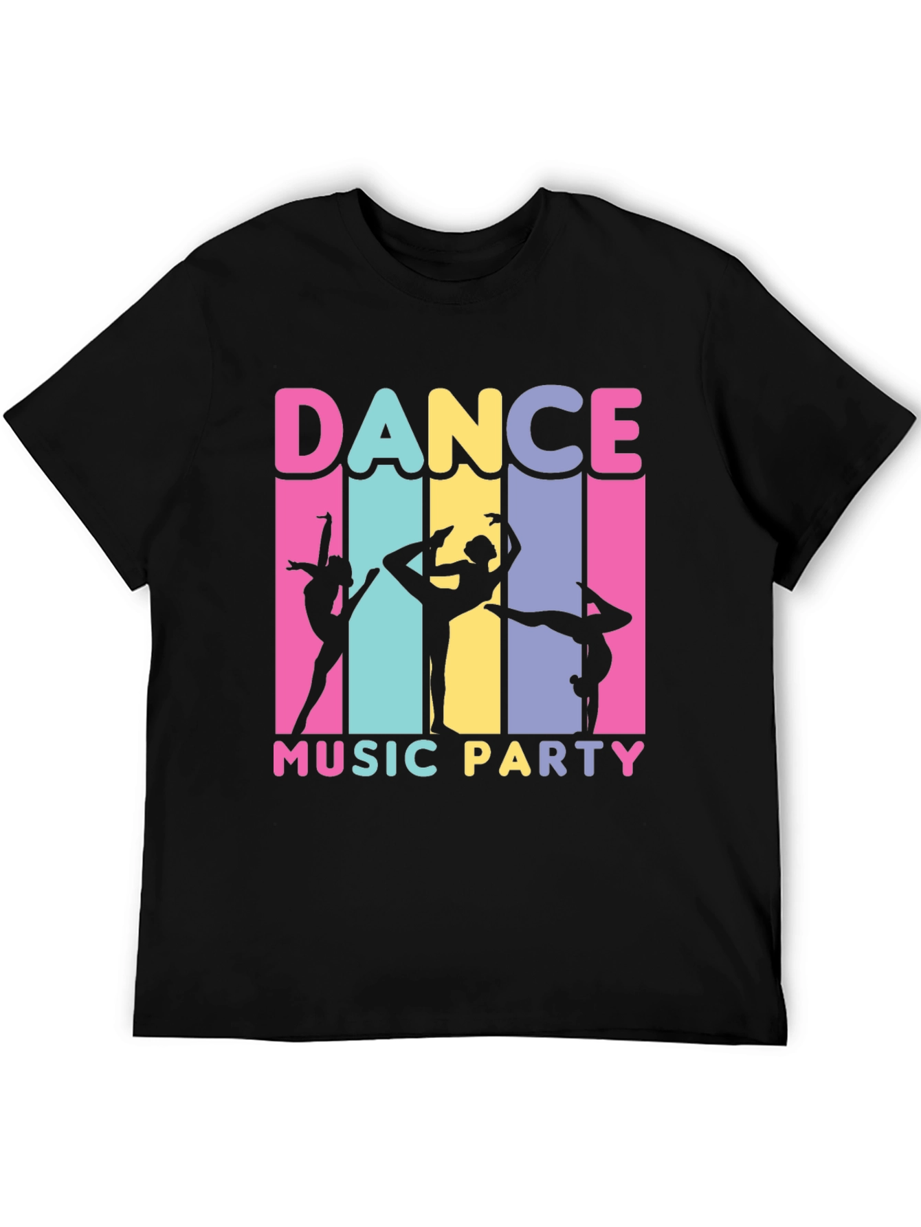 Black Dance Music Party Graphic T-Shirt view 5