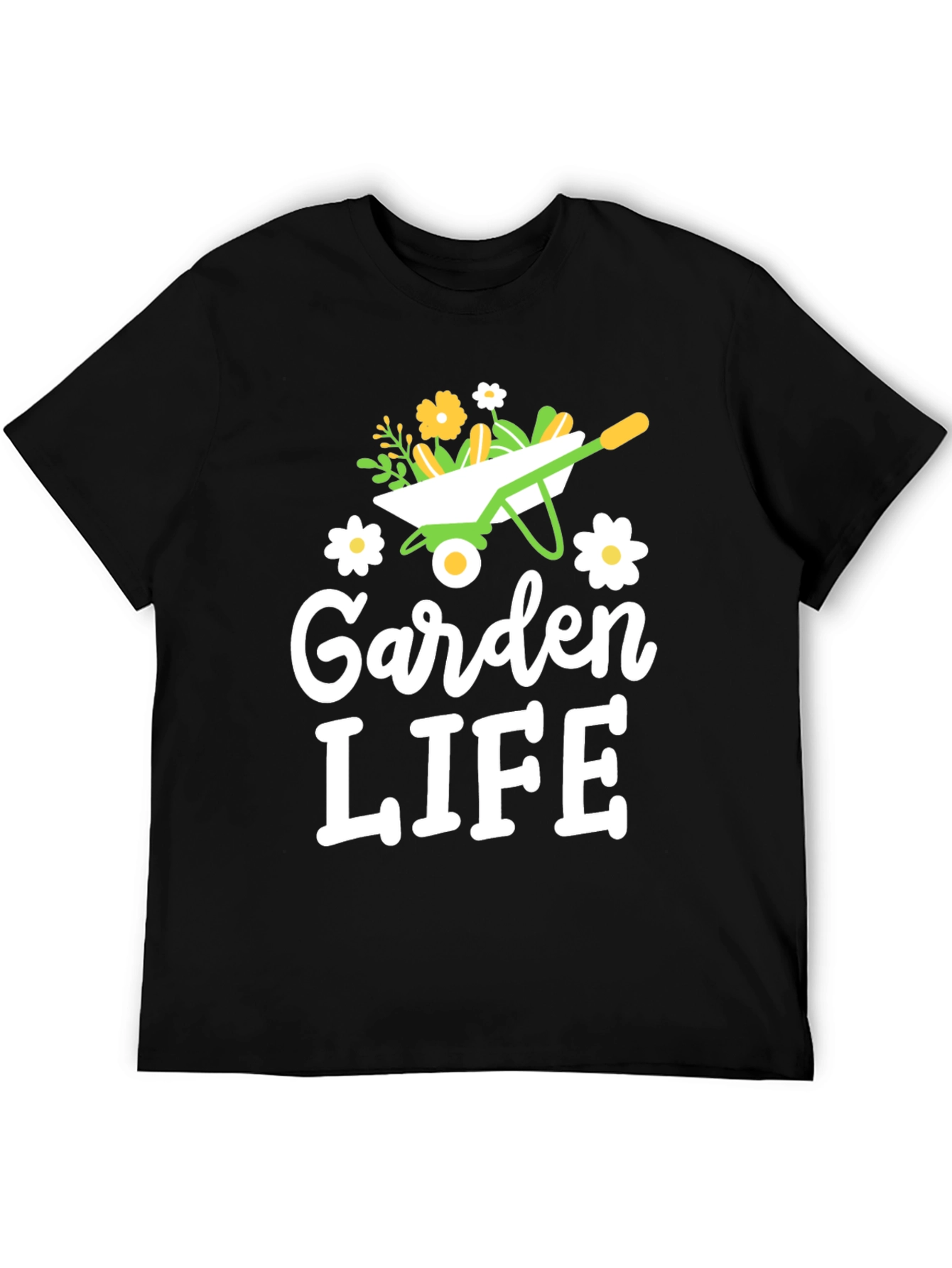 Black Garden Life Graphic Tee - Gardening Lover's T-Shirt view 5