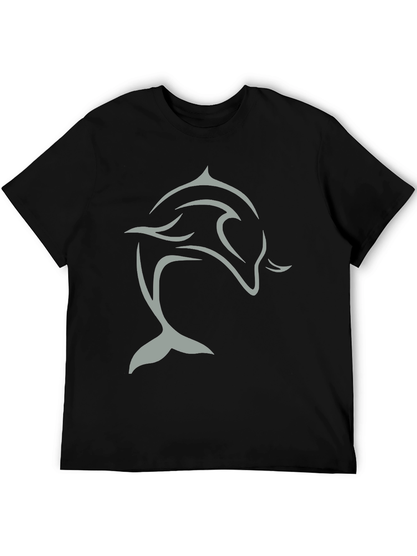 Black Black Dolphin Graphic Tee - Stylish & Comfortable view 5