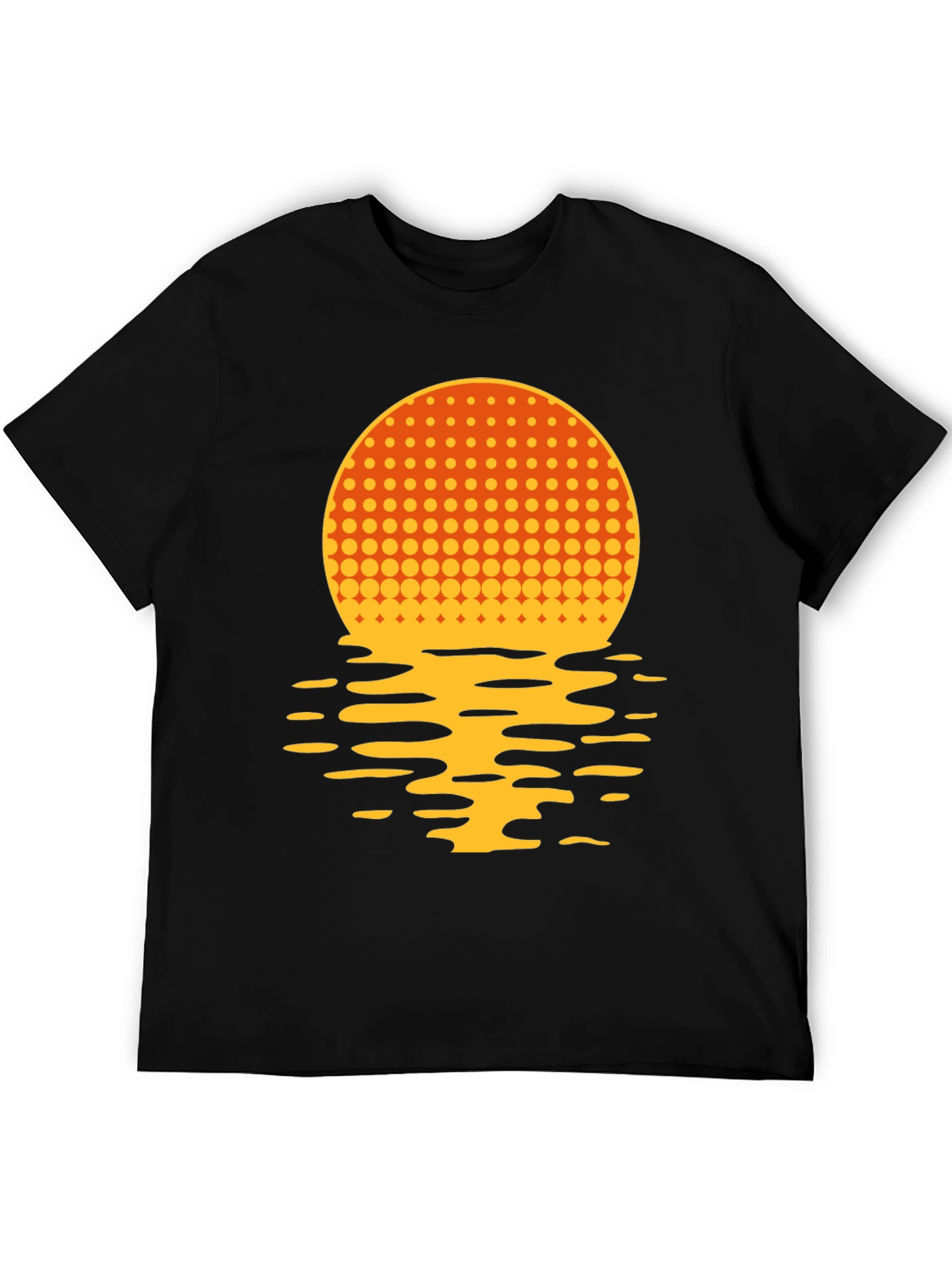 Black Sunset Reflection Graphic T-Shirt view 5