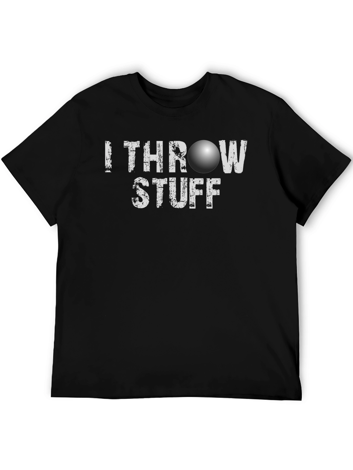 Black I Throw Stuff T-Shirt - Funny Novelty Tee view 5