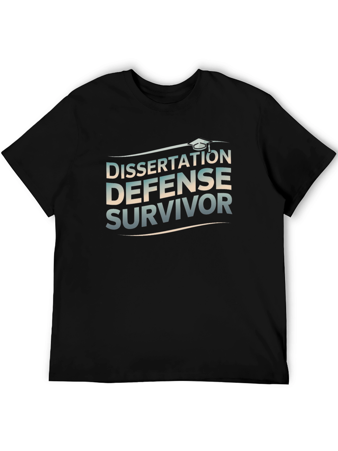 Black Dissertation Defense Survivor T-Shirt view 5