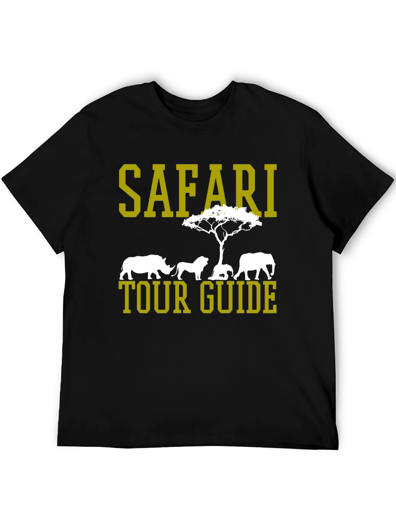 Black Safari Tour Guide Crew Neck T-Shirt view 5
