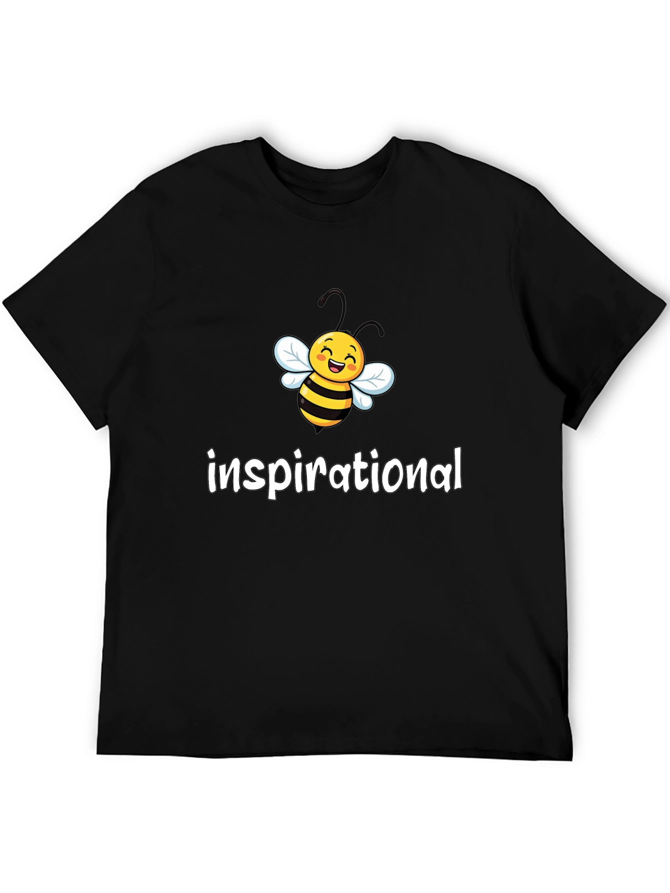 Black Inspirational Bee Graphic T-Shirt view 5