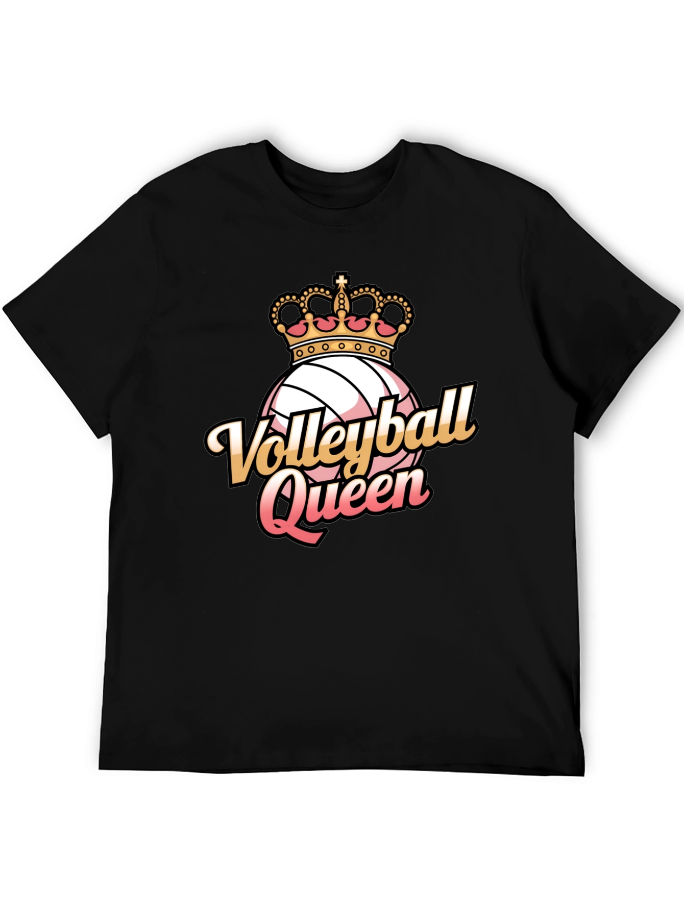Black Volleyball Queen Graphic Tee view 5