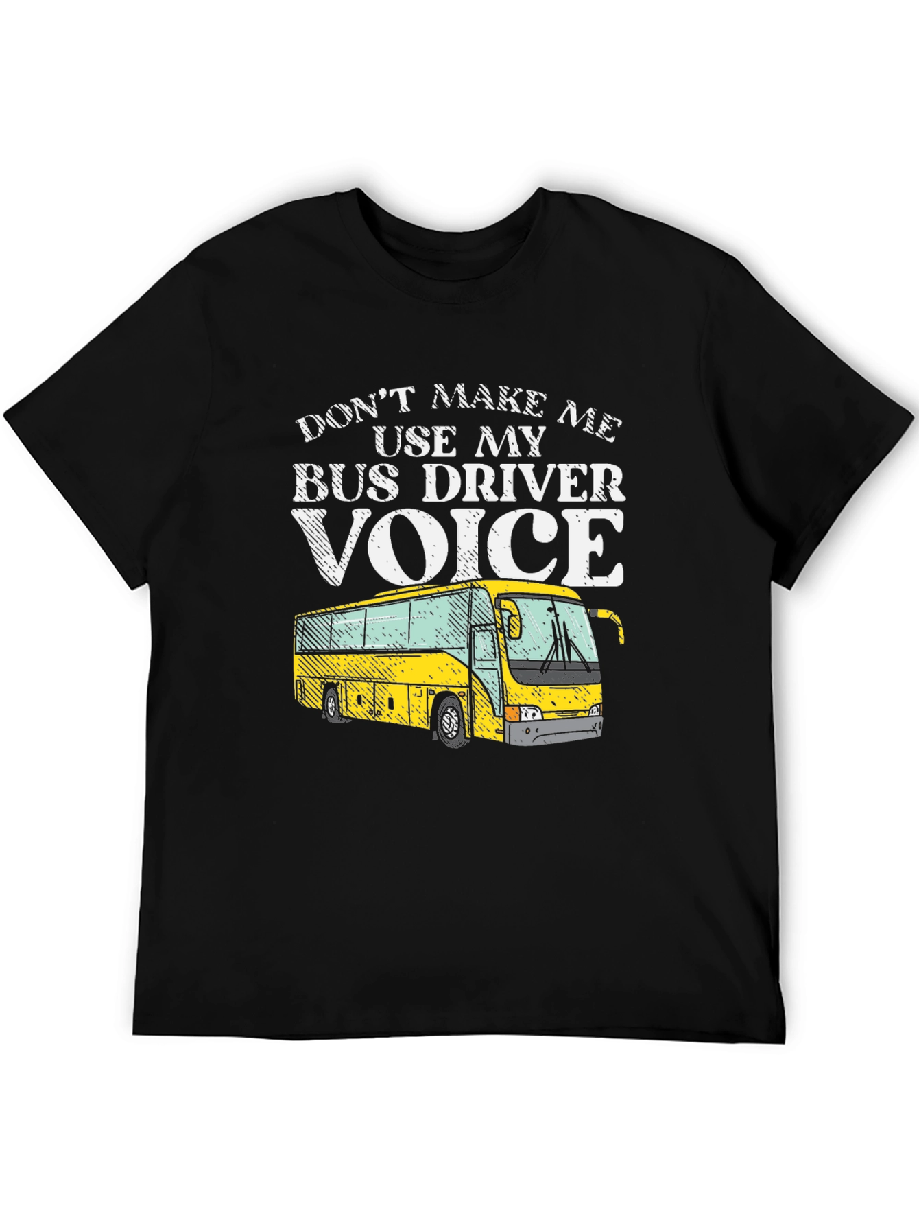 Black Bus Driver Voice T-Shirt - Funny Graphic Tee view 5