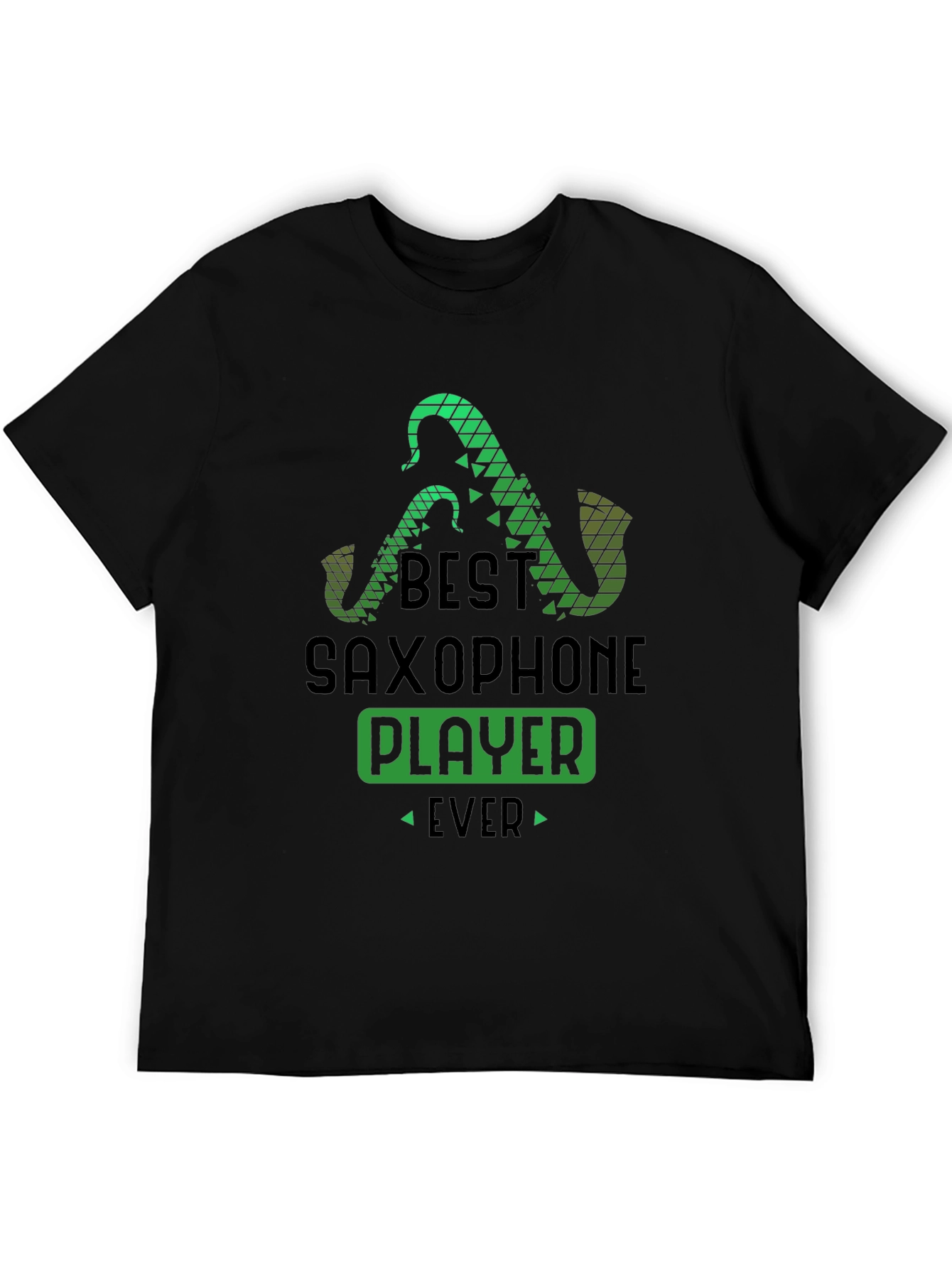 Black Best Saxophone Player Ever Graphic T-Shirt view 5