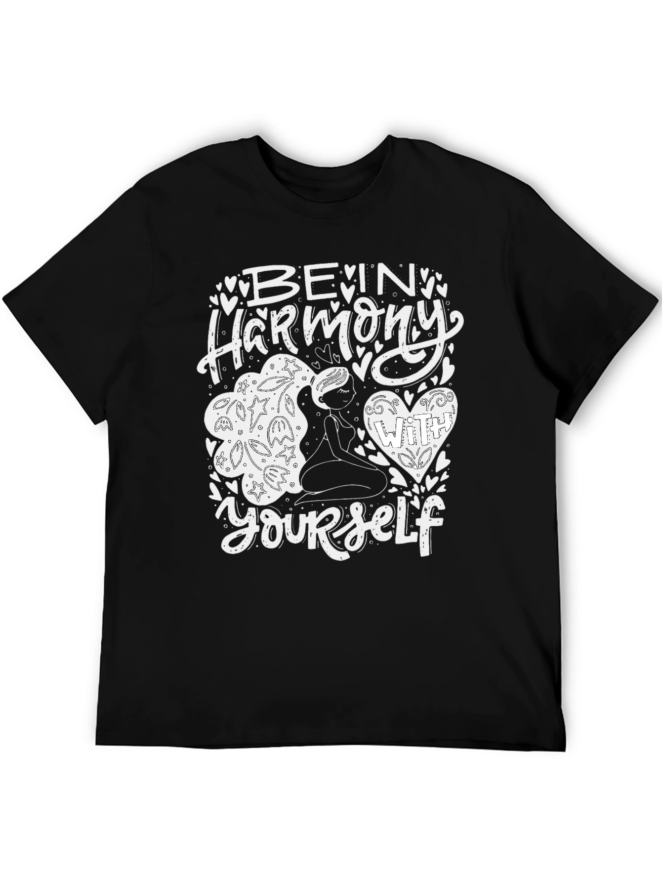 Black Harmony T-Shirt: Be In Harmony With Yourself view 5