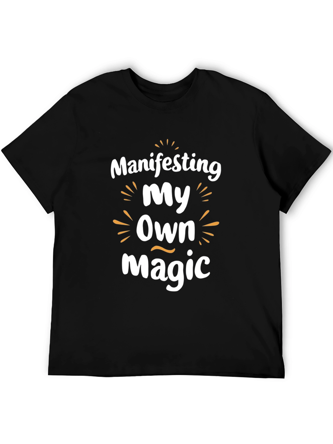 Black Manifesting Magic Graphic Tee - Black Cotton view 5