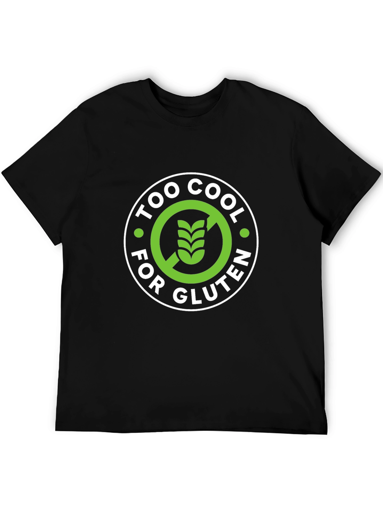 Black Too Cool for Gluten Black T-Shirt view 5