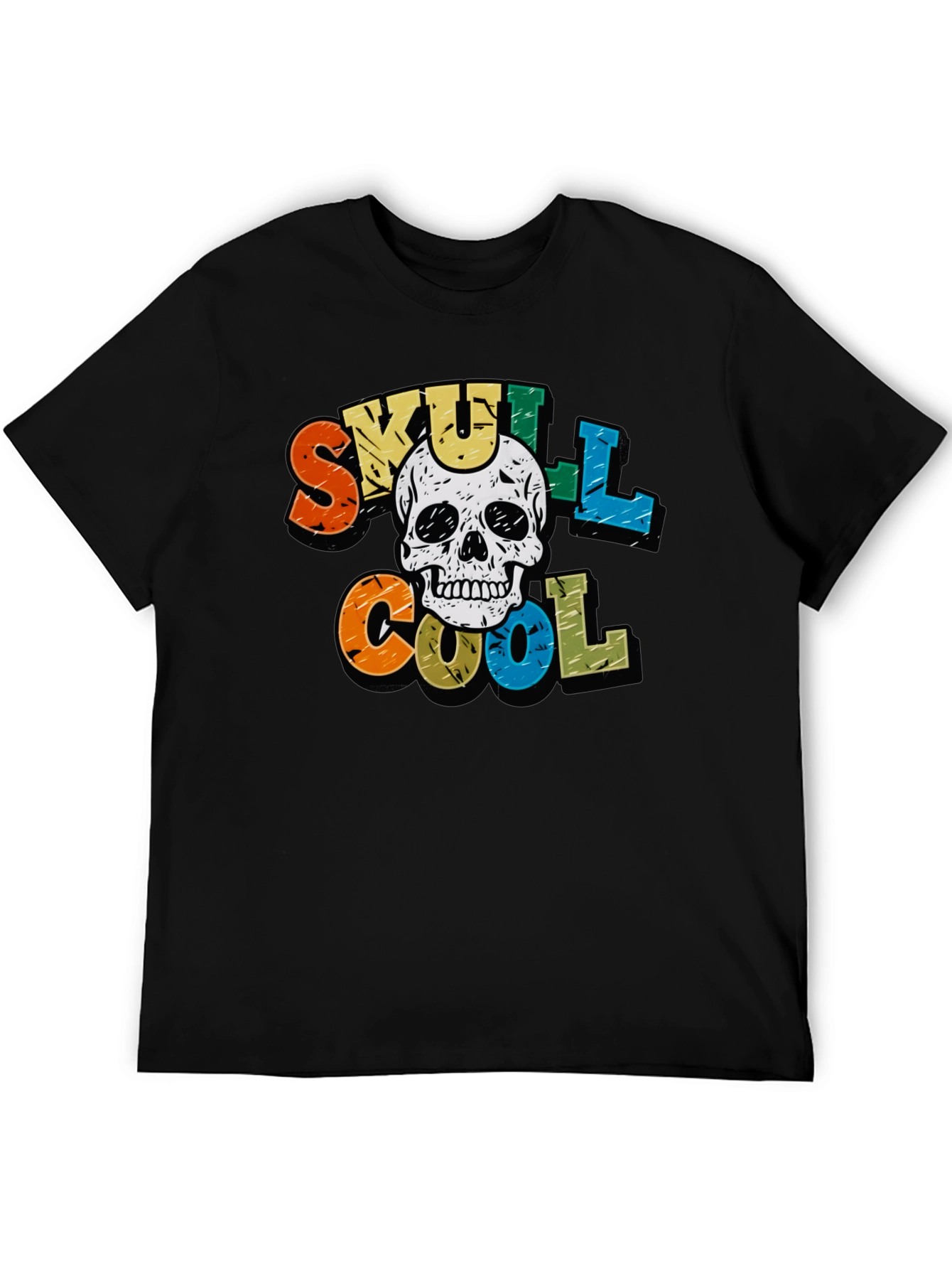 Black Skull Cool Graphic T-Shirt view 5