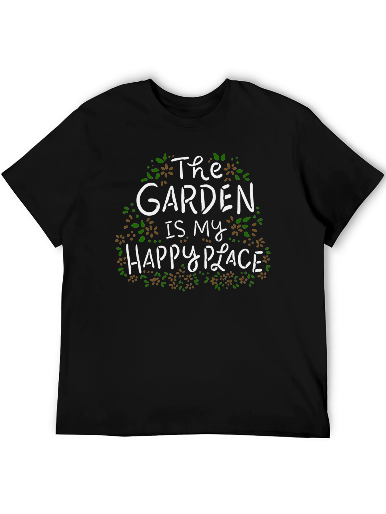 Black The Garden is My Happy Place T-Shirt view 5