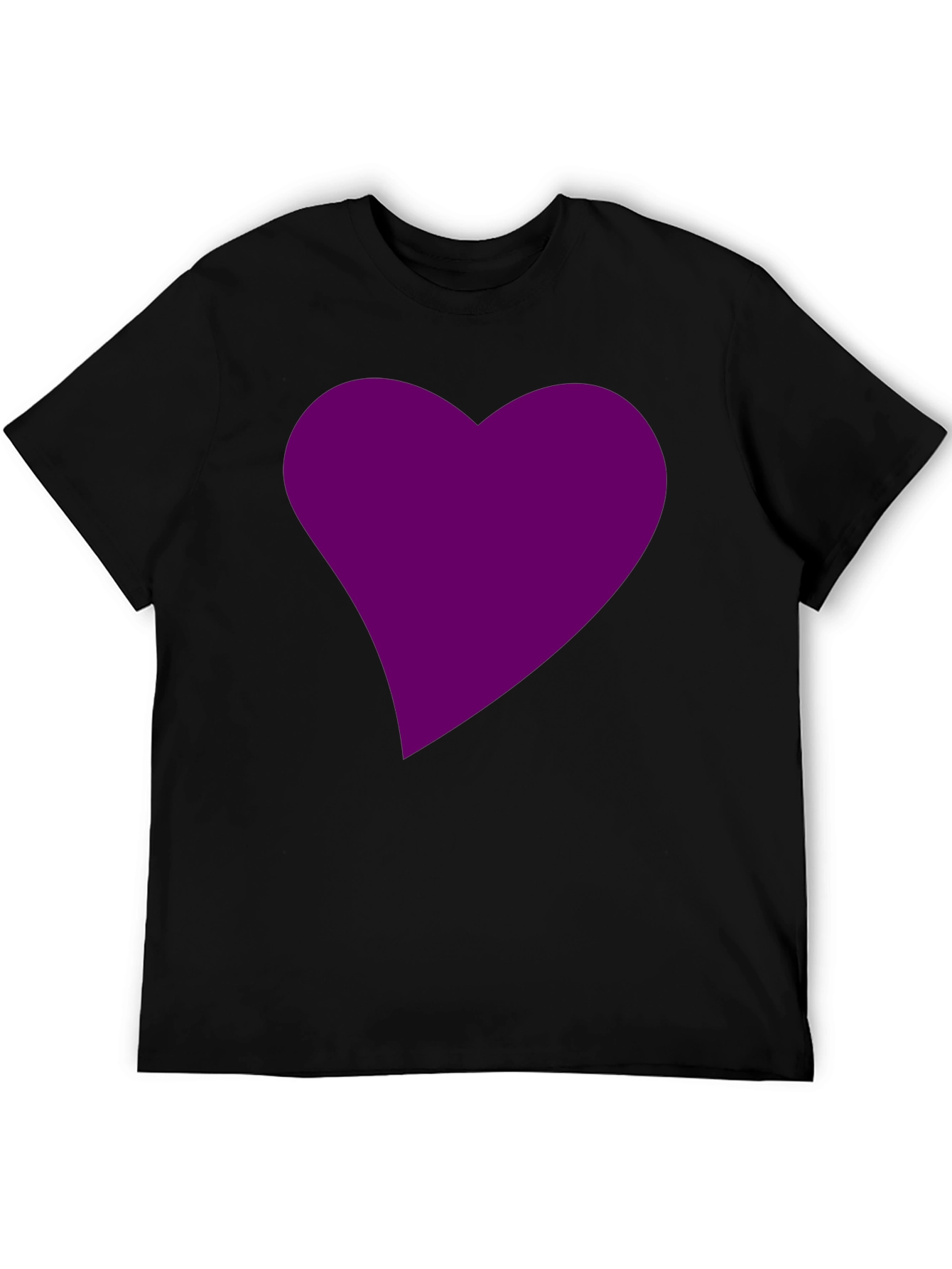 Black Heart Graphic Tee - Black Cotton Blend Casual Wear view 5