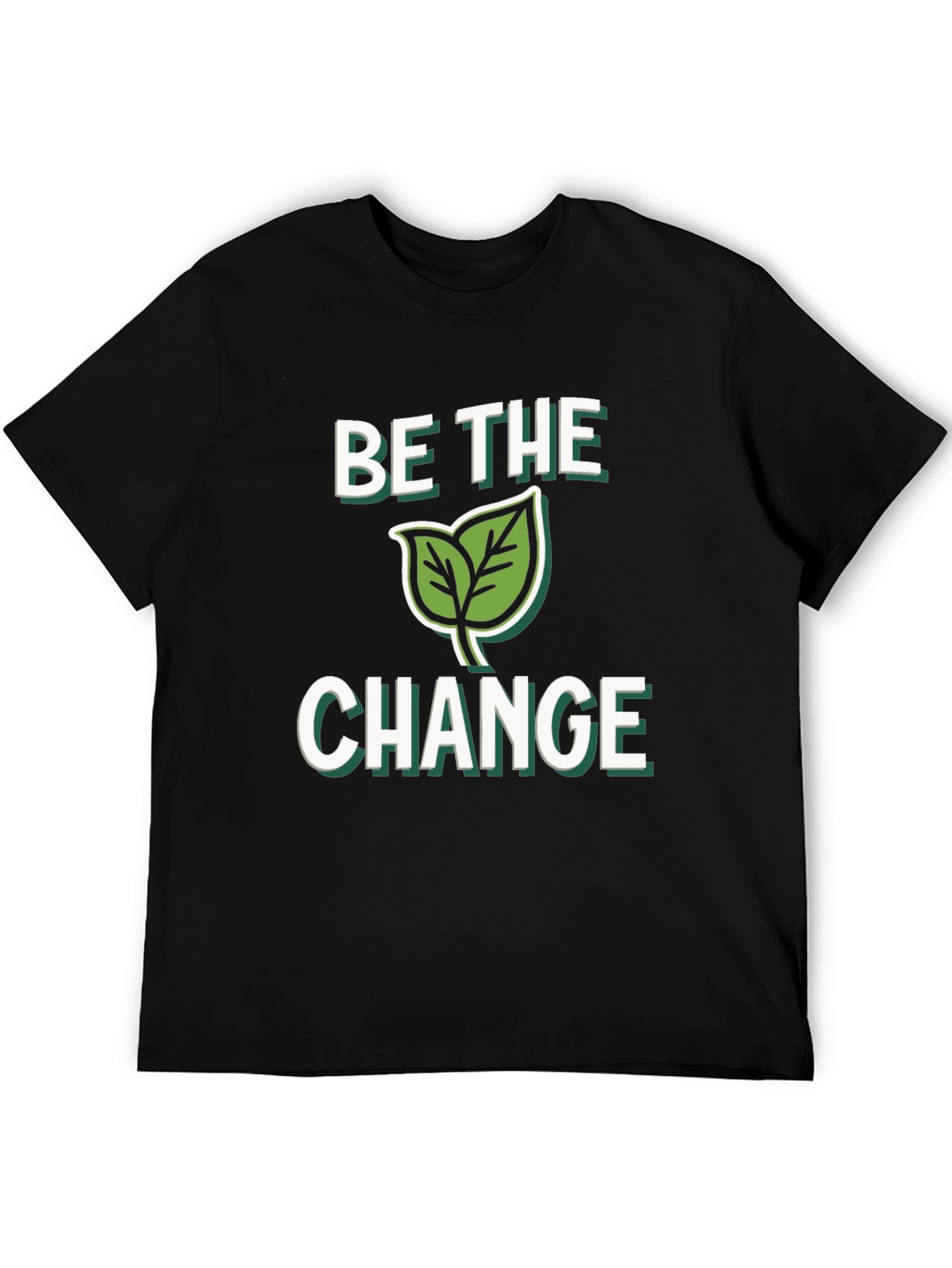 Black Be The Change Graphic T-Shirt - Eco Friendly Design view 5