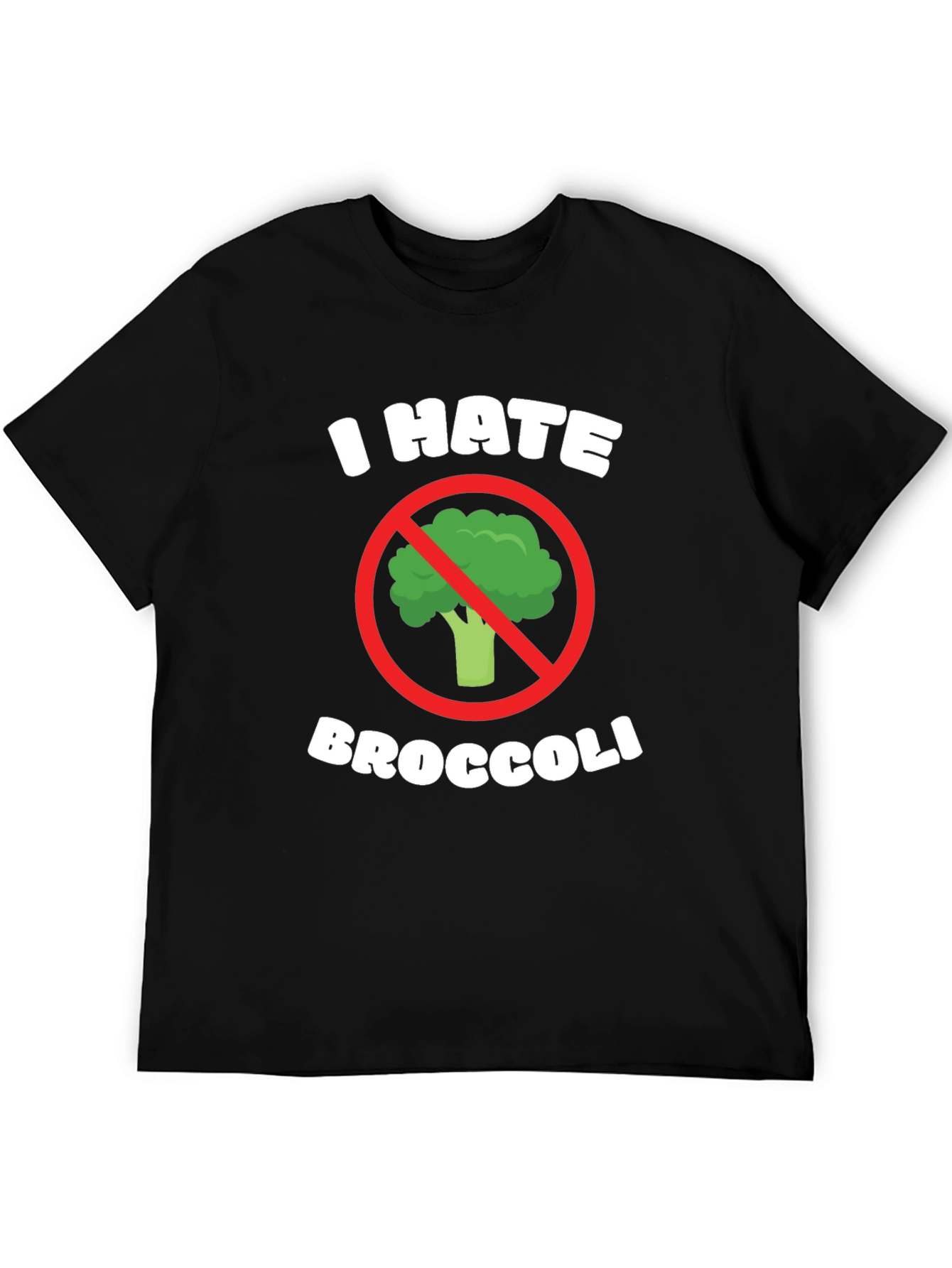 Black I Hate Broccoli Graphic Tee - Black T-Shirt view 5