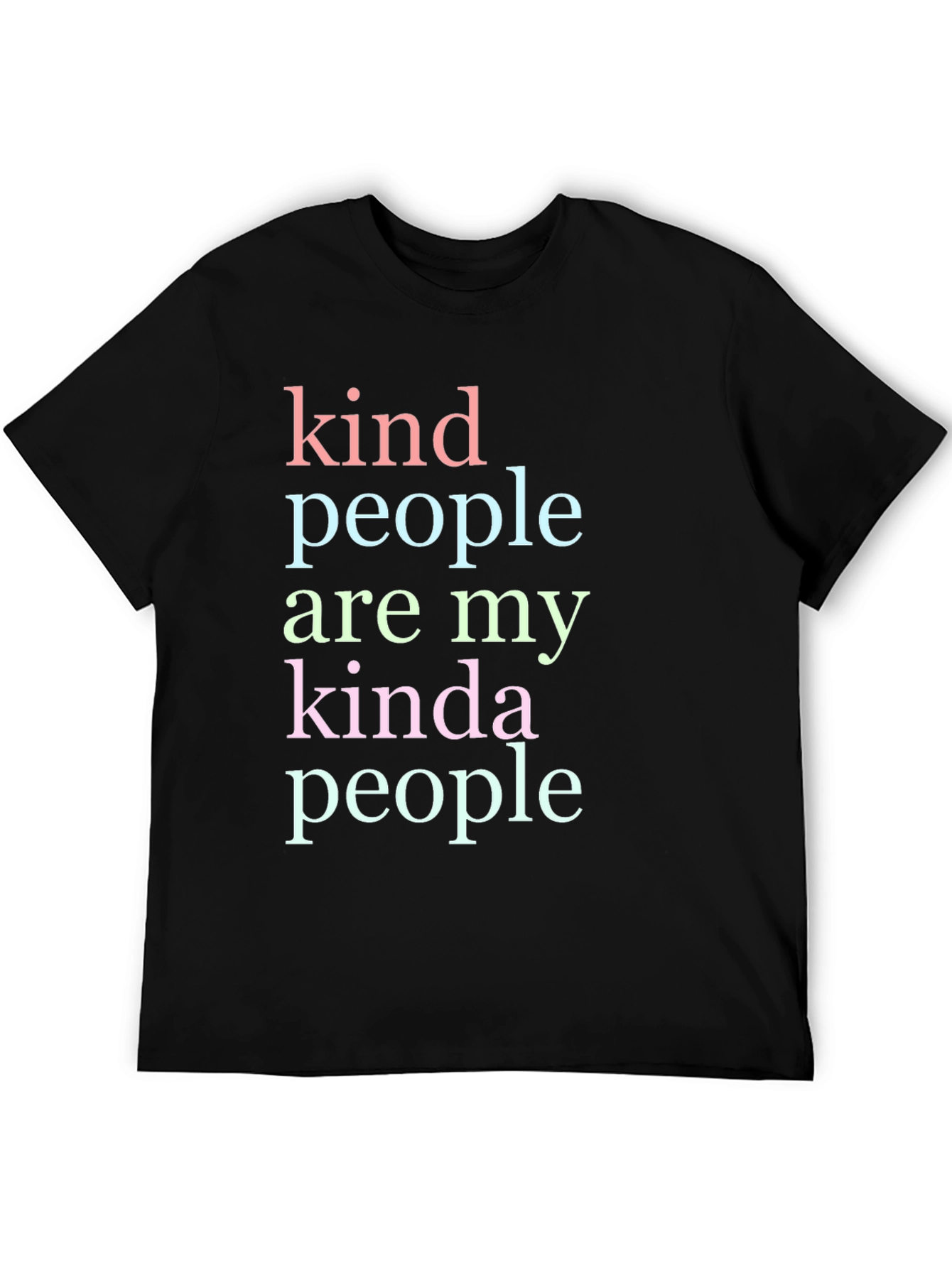 Black Kind People T-Shirt - Soft Cotton Tee view 5