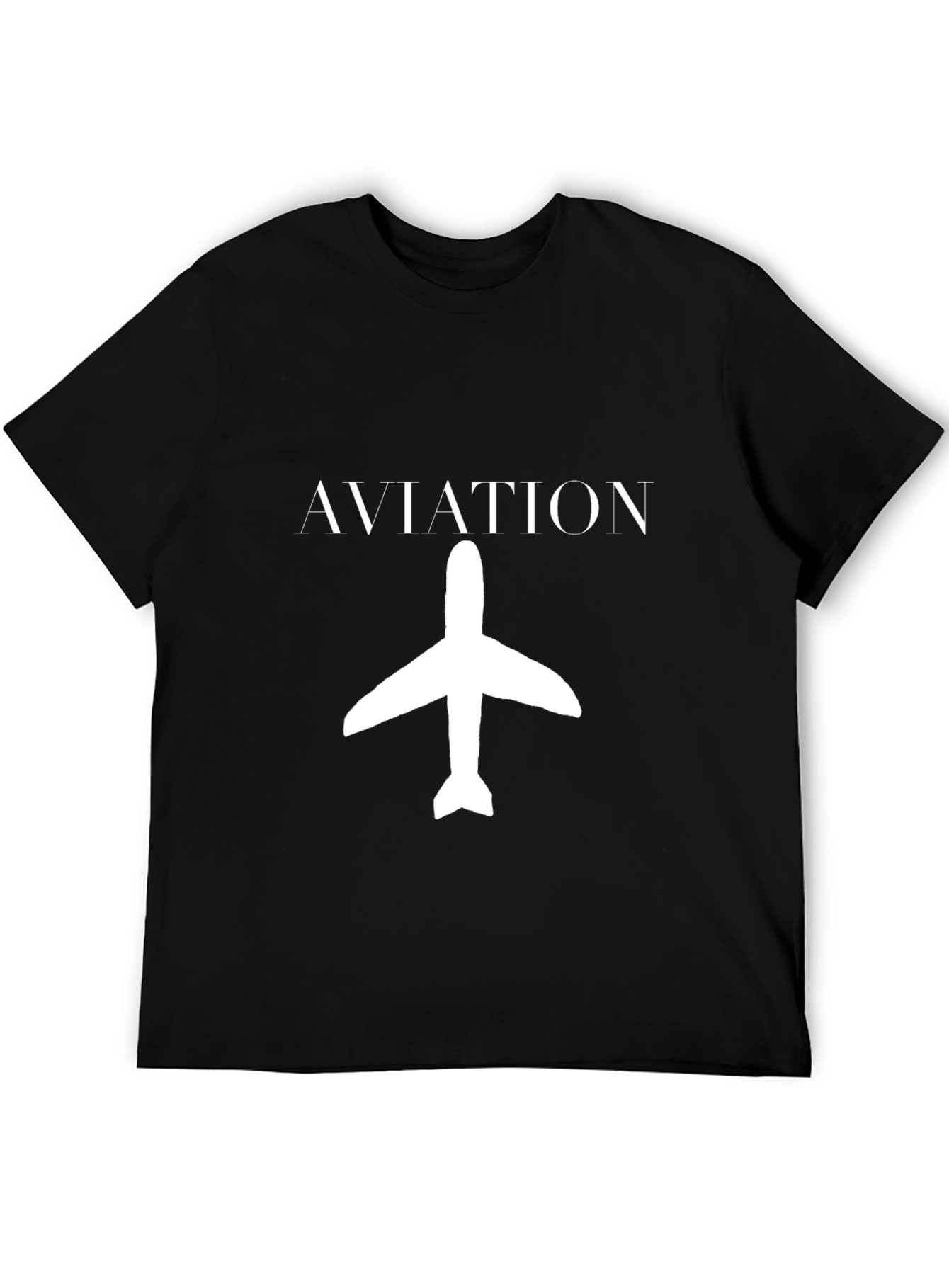 Aviation Airplane Graphic Black T-Shirt - 5
