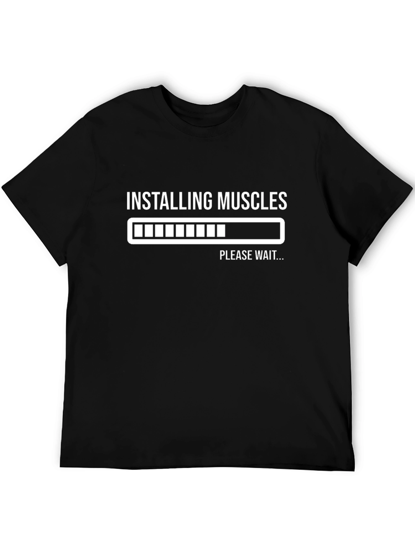 Black Installing Muscles Graphic T-Shirt view 5