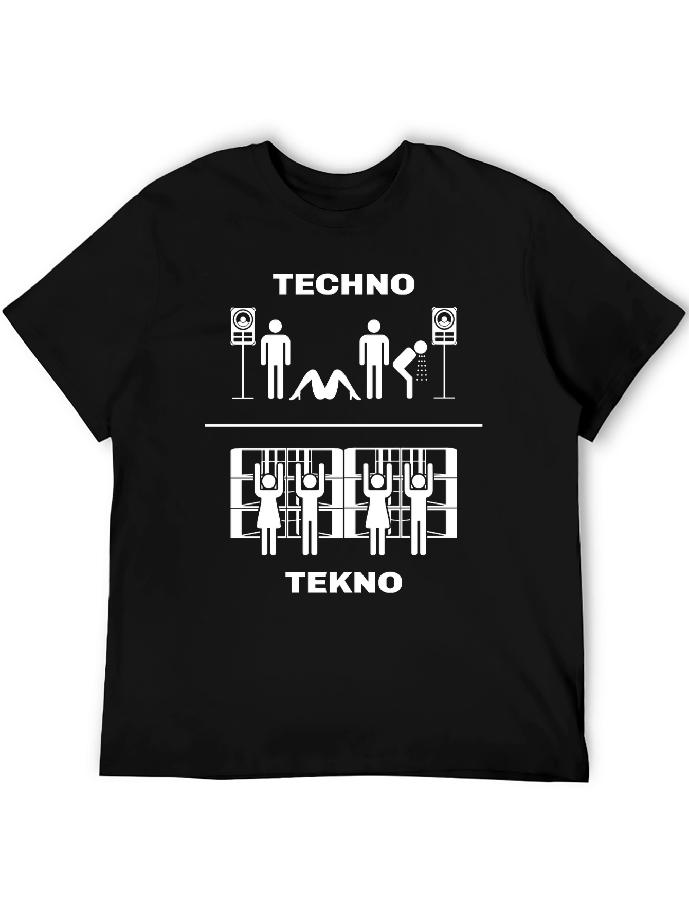 Black Techno Tekno T-Shirt - Funny Graphic Tee view 5
