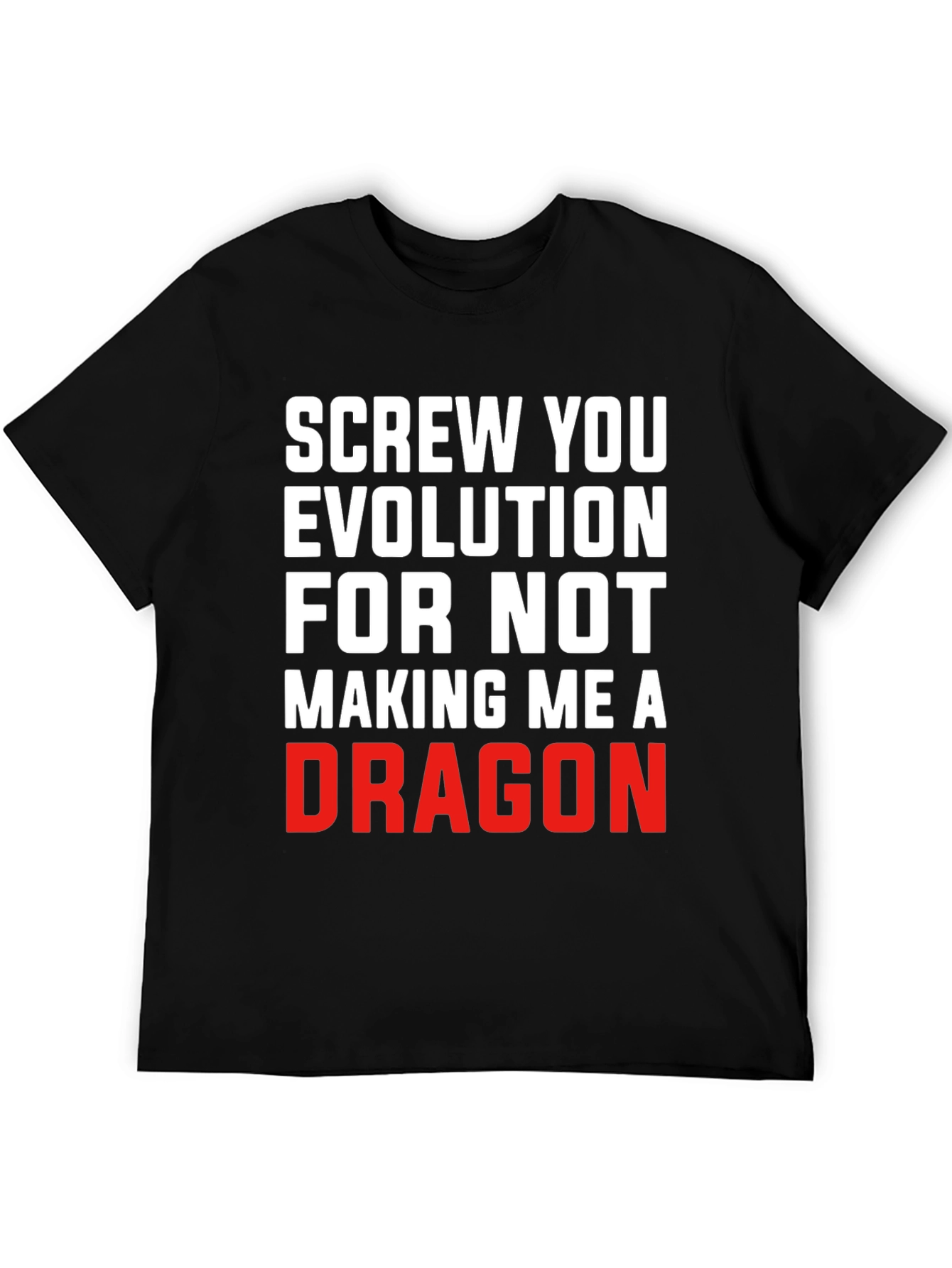 Black Funny Evolution Dragon T-Shirt view 5