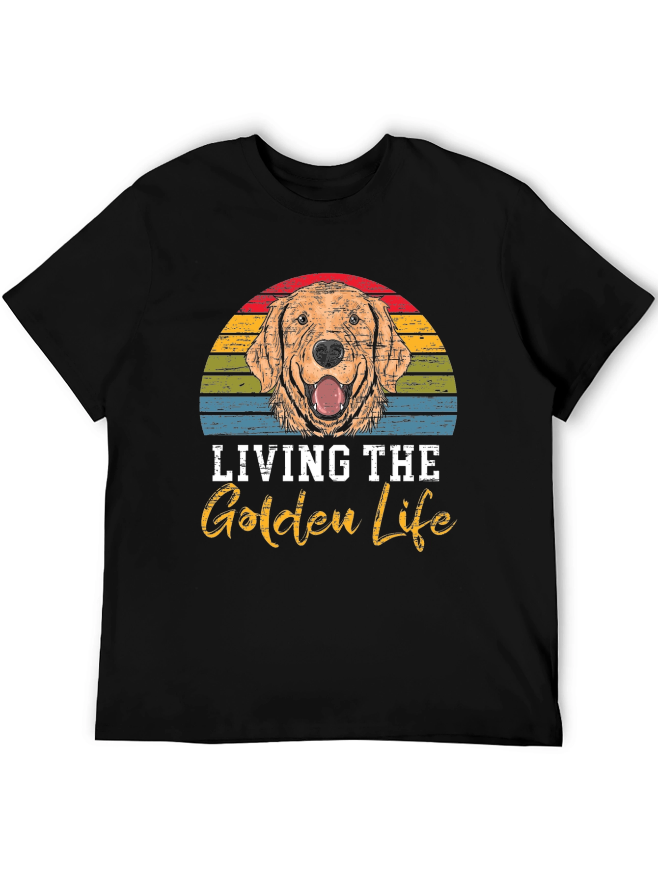 Black Living the Golden Life T-Shirt view 5