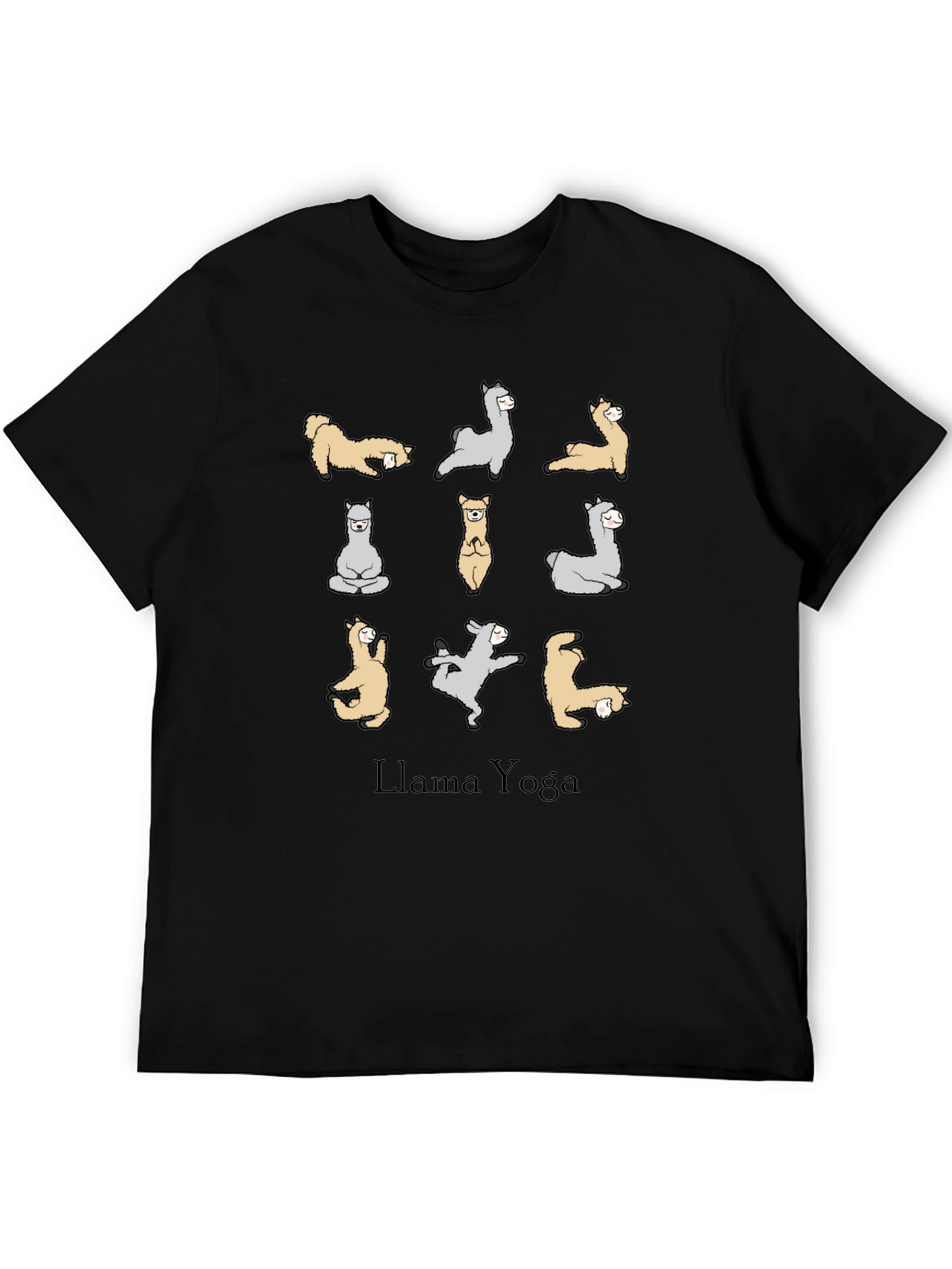 Black Llama Yoga Graphic Tee - Soft Cotton Blend view 5