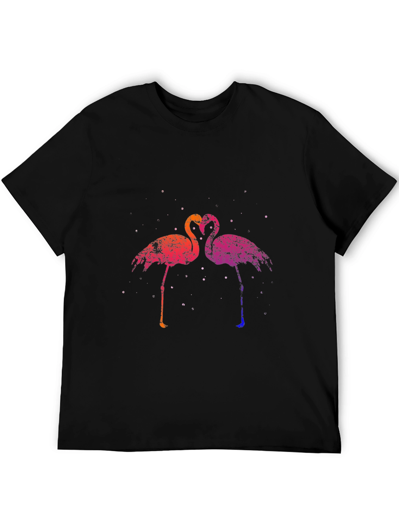 Black Flamingo Heart T-Shirt - Stylish Graphic Tee view 5