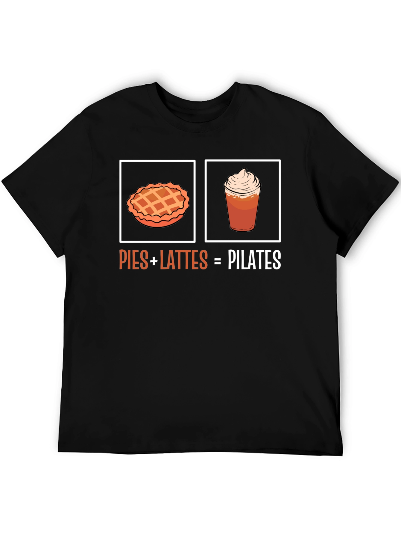 Black Pies + Lattes = Pilates T-Shirt view 5