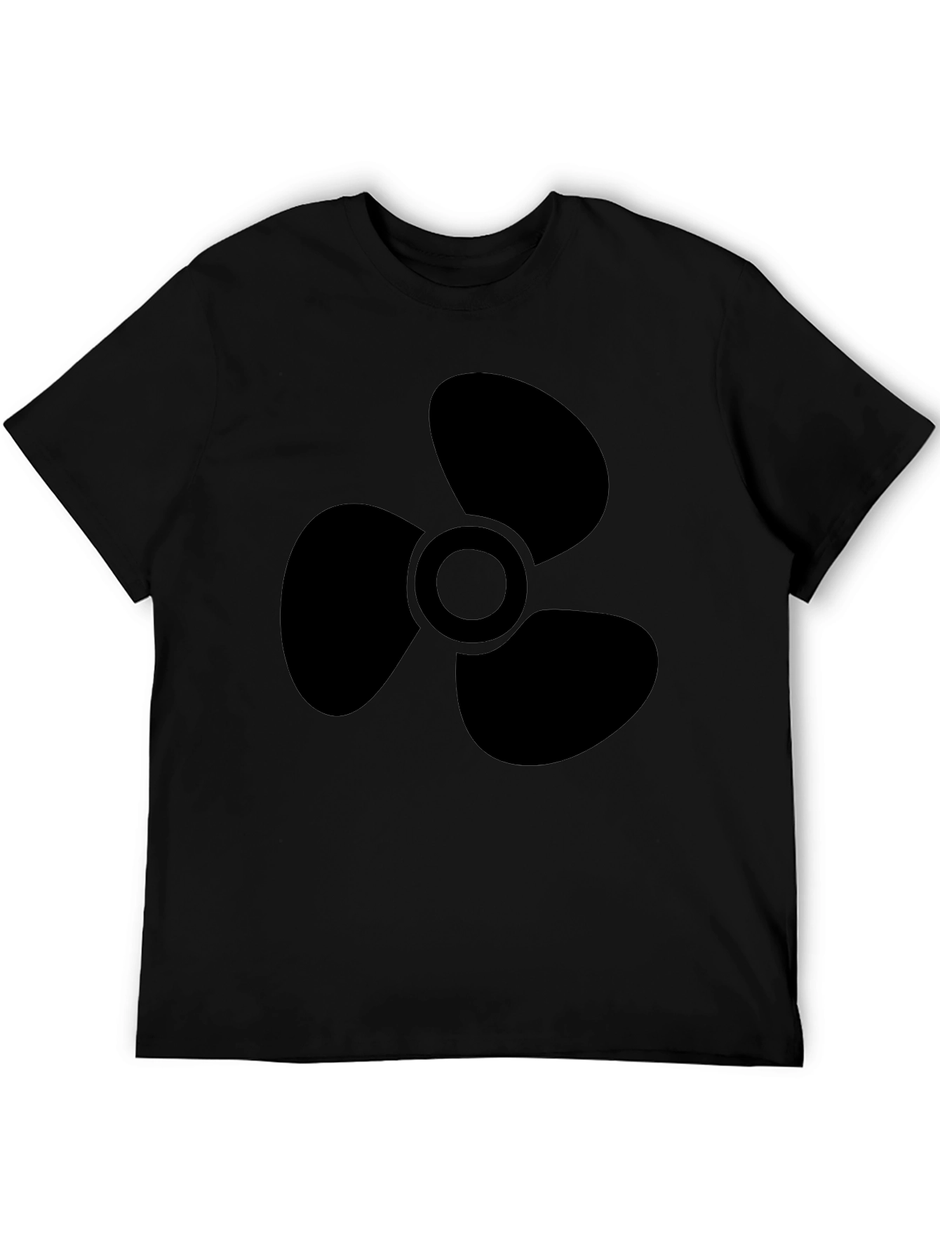 Black Black Propeller Graphic Tee - Men's Casual Shirt view 5