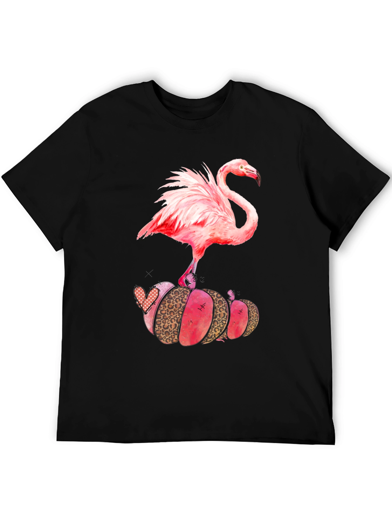 Black Flamingo Pumpkin Patch Tee view 5