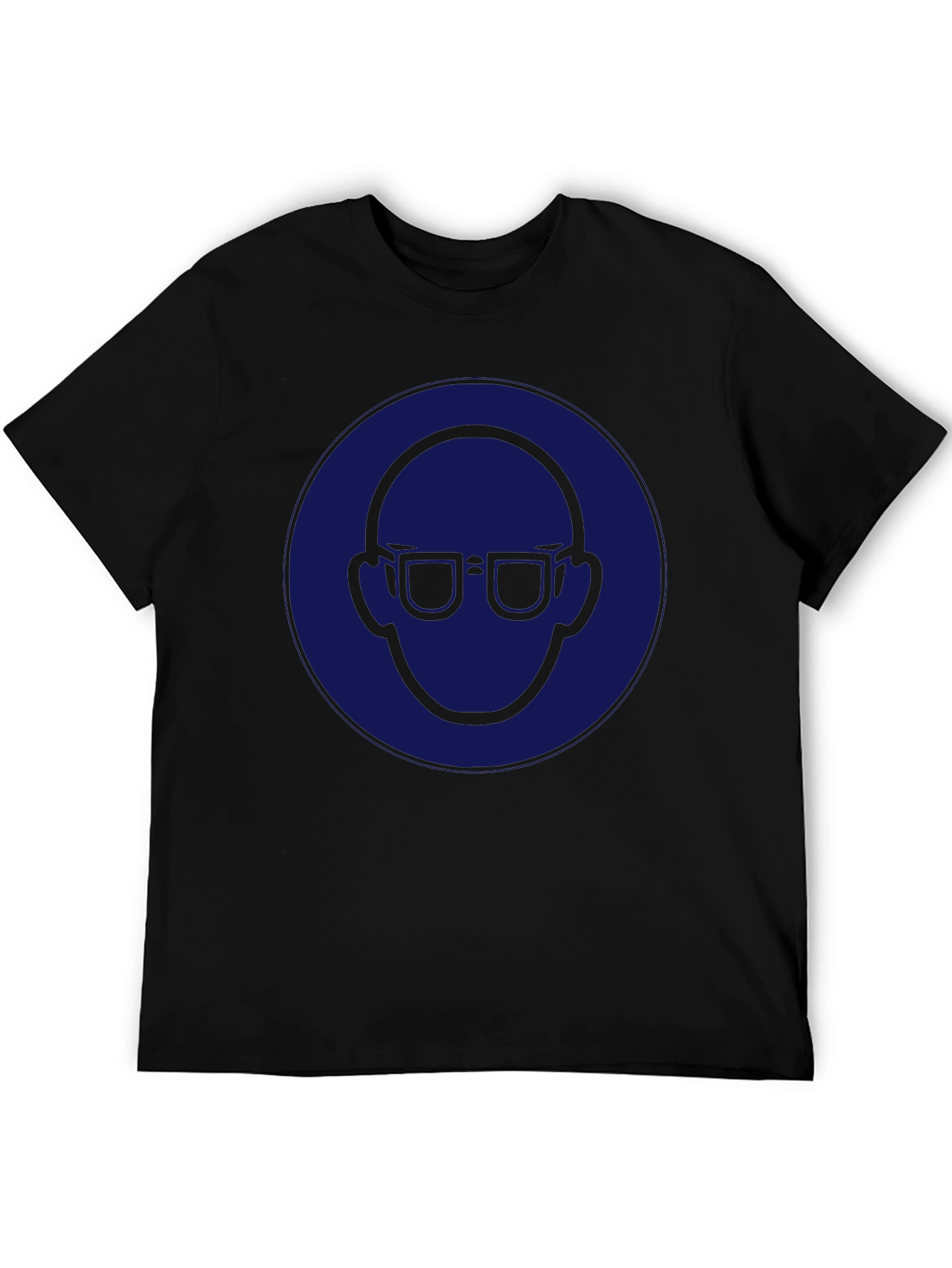 Black Cool Character Graphic Tee - Black Crew Neck view 5
