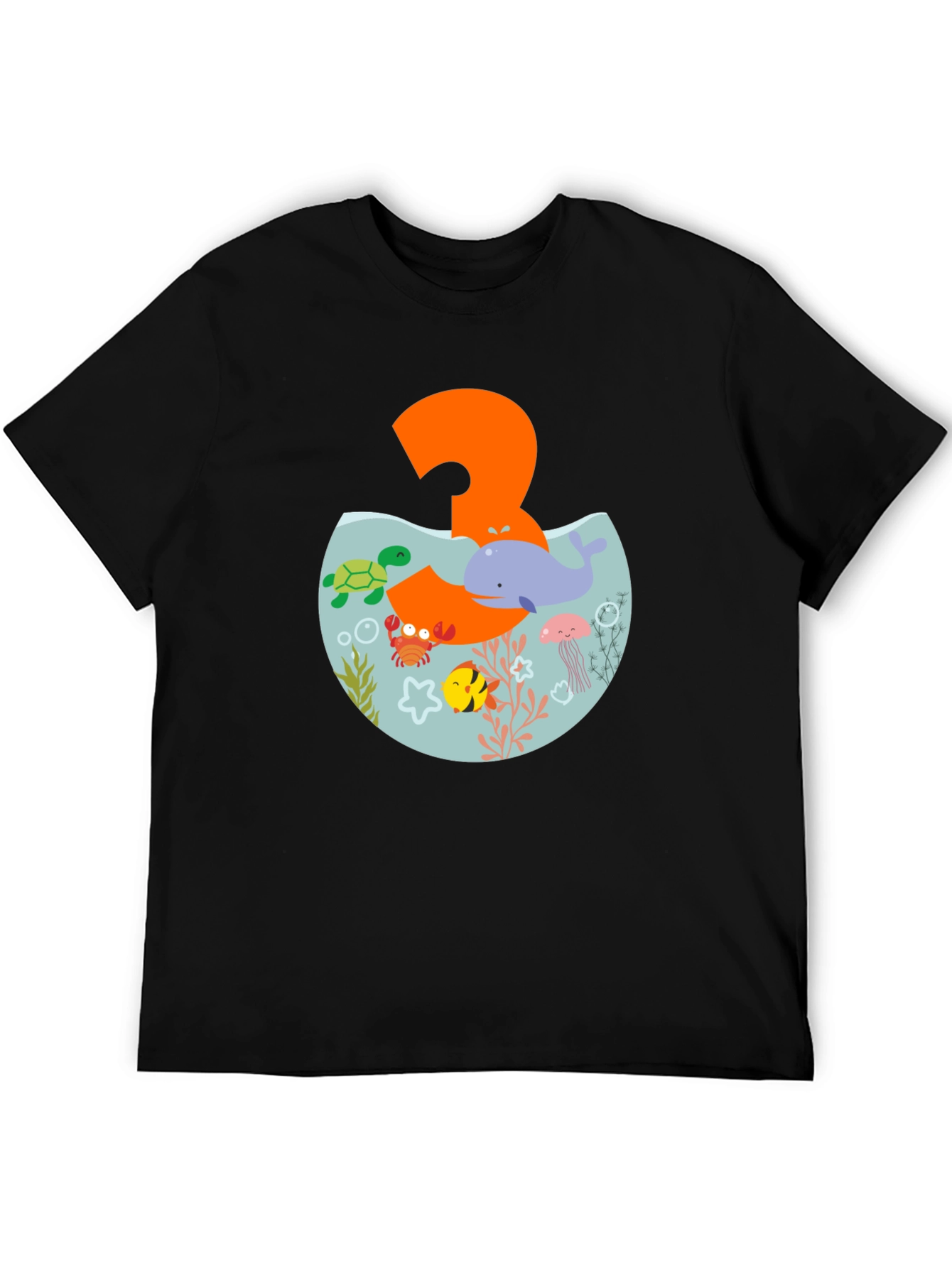 Kids 3rd Birthday Ocean Theme T-Shirt - 5