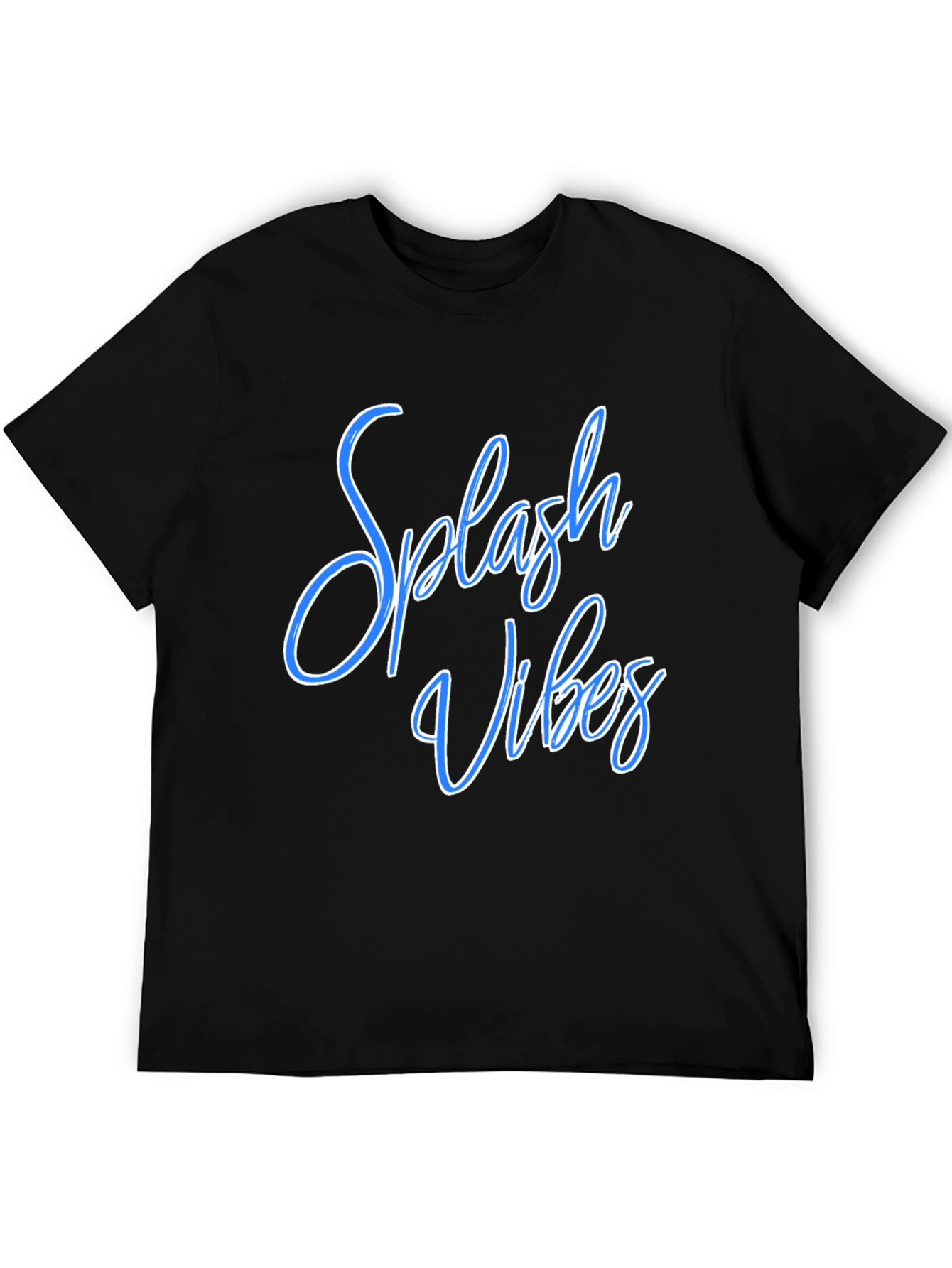 Black Splash Vibes Black Graphic Tee view 5