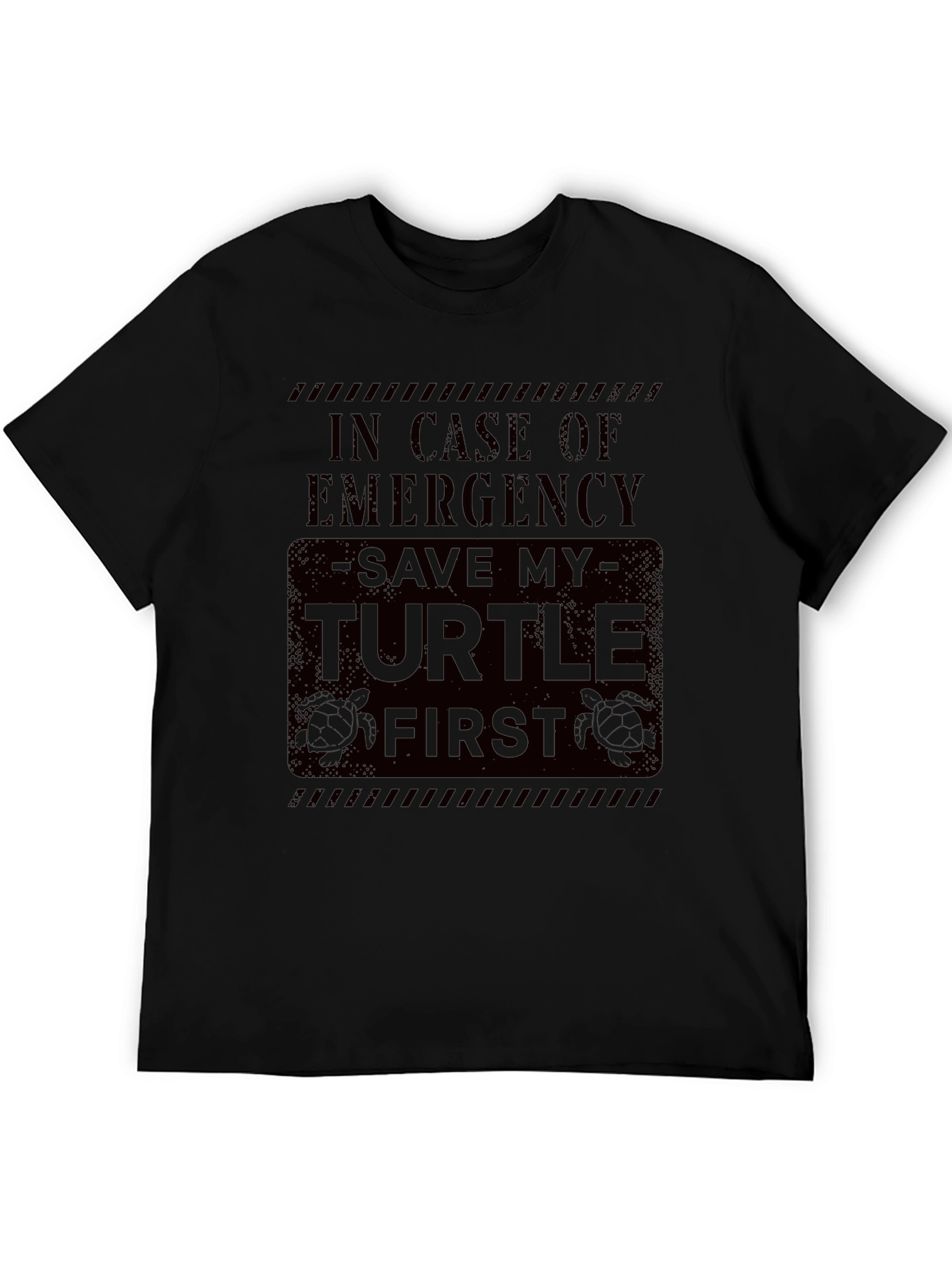 Black Save My Turtle First Graphic T-Shirt view 5