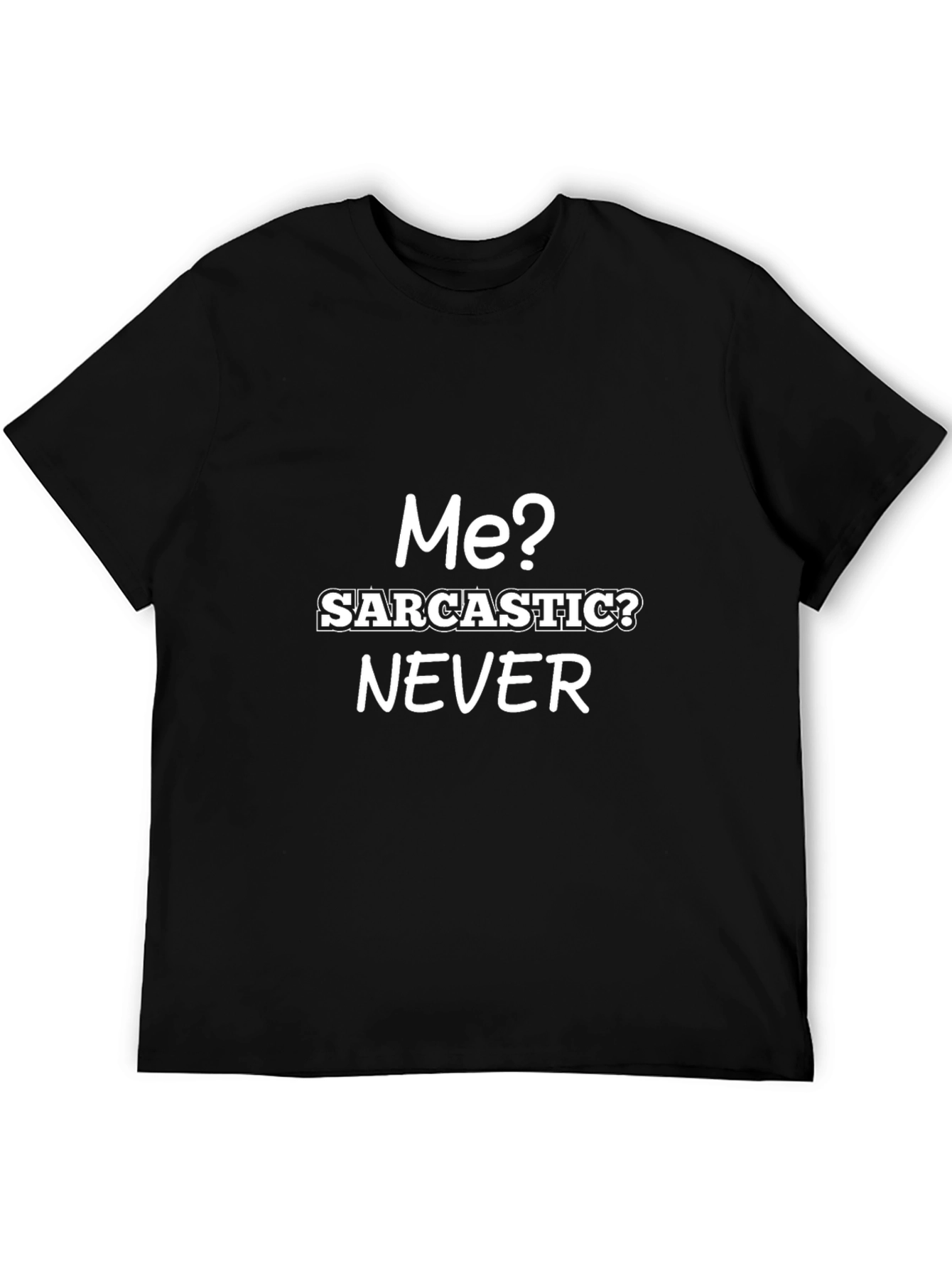 Black Sarcastic Never Black Graphic Tee view 5