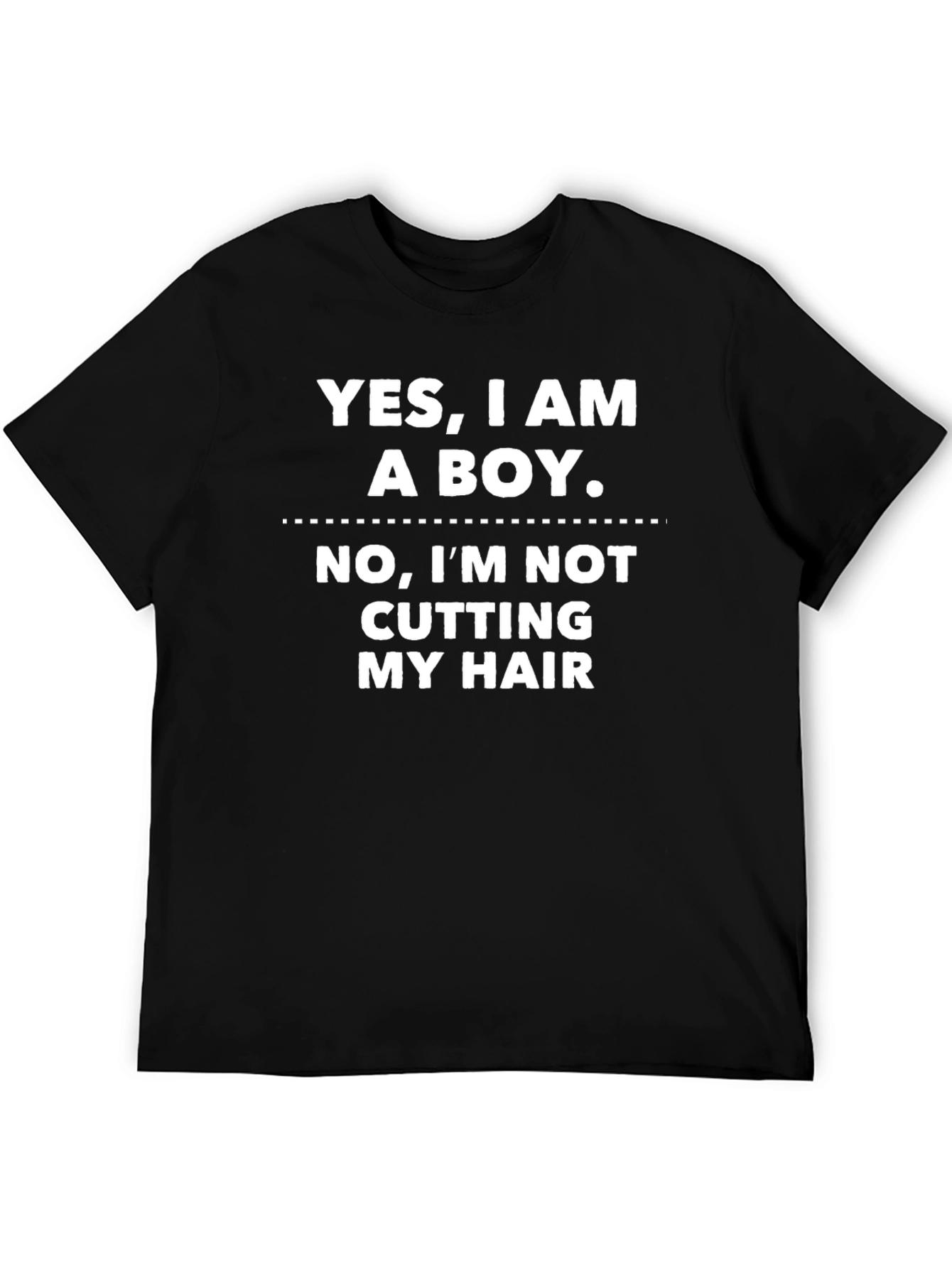 Black Yes, I Am a Boy T-Shirt view 5