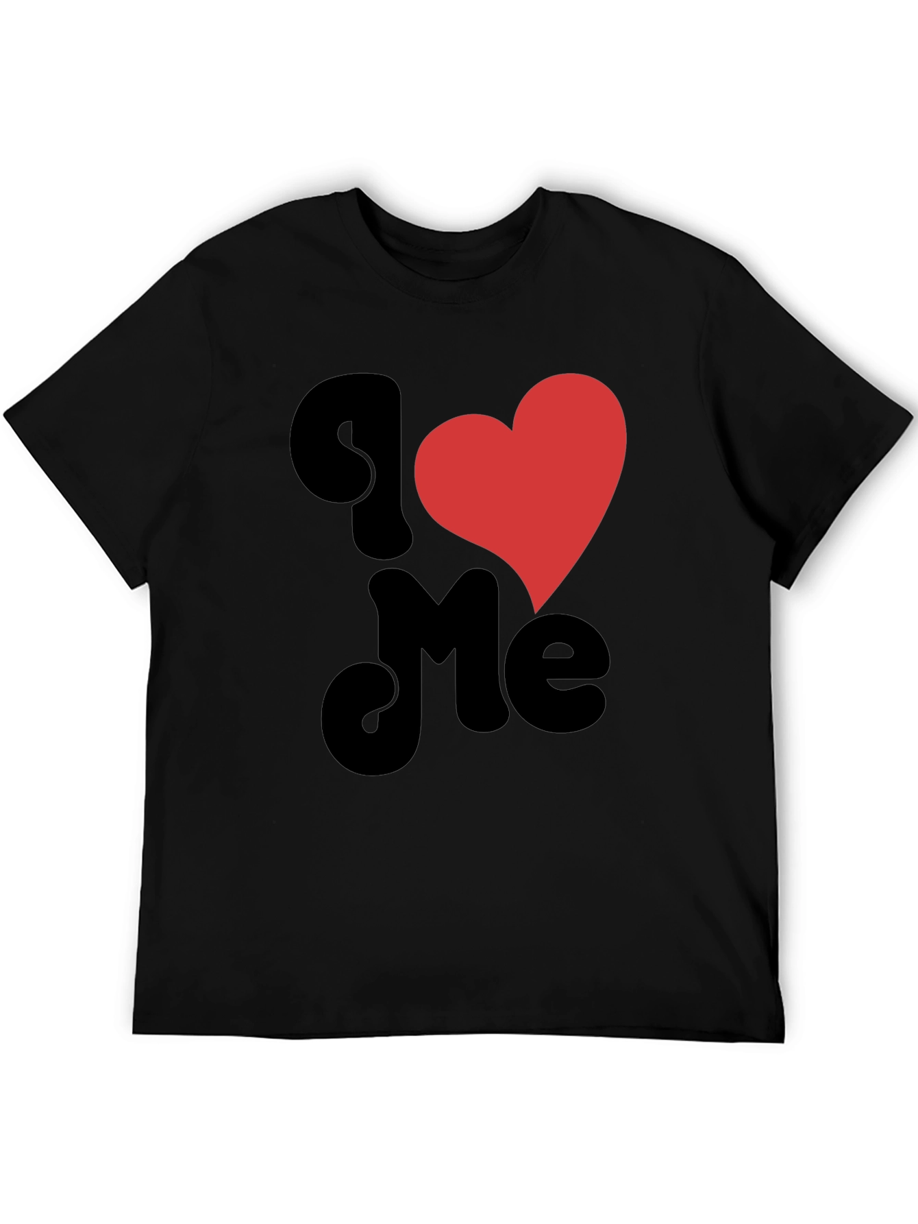 Black I Heart Me Black Graphic Tee view 5