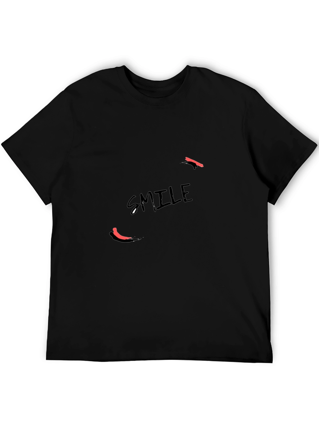 Black Smile Graphic Tee - Men's Black T-Shirt view 5