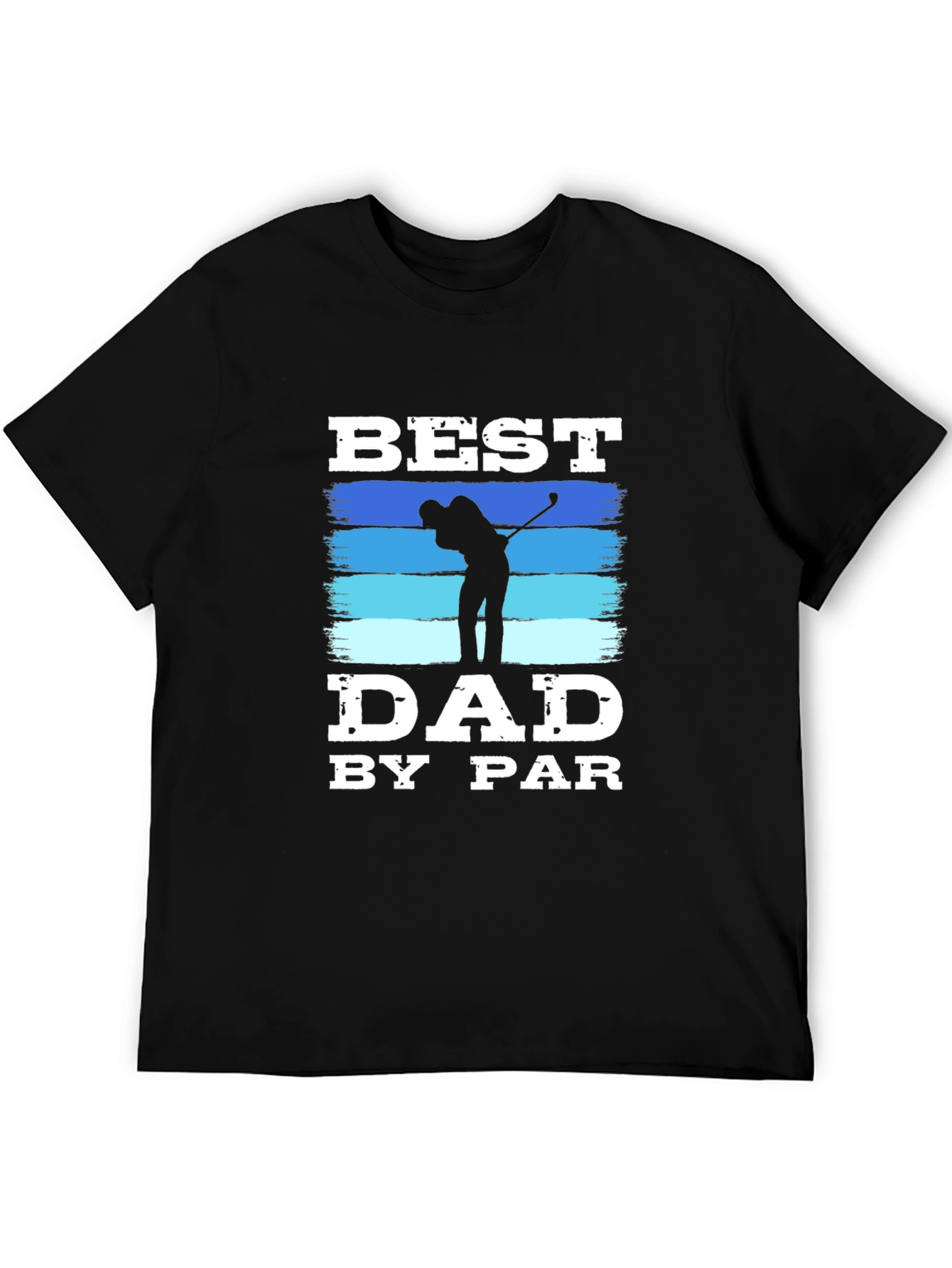 Black Best Dad By Par Golf T-Shirt view 5