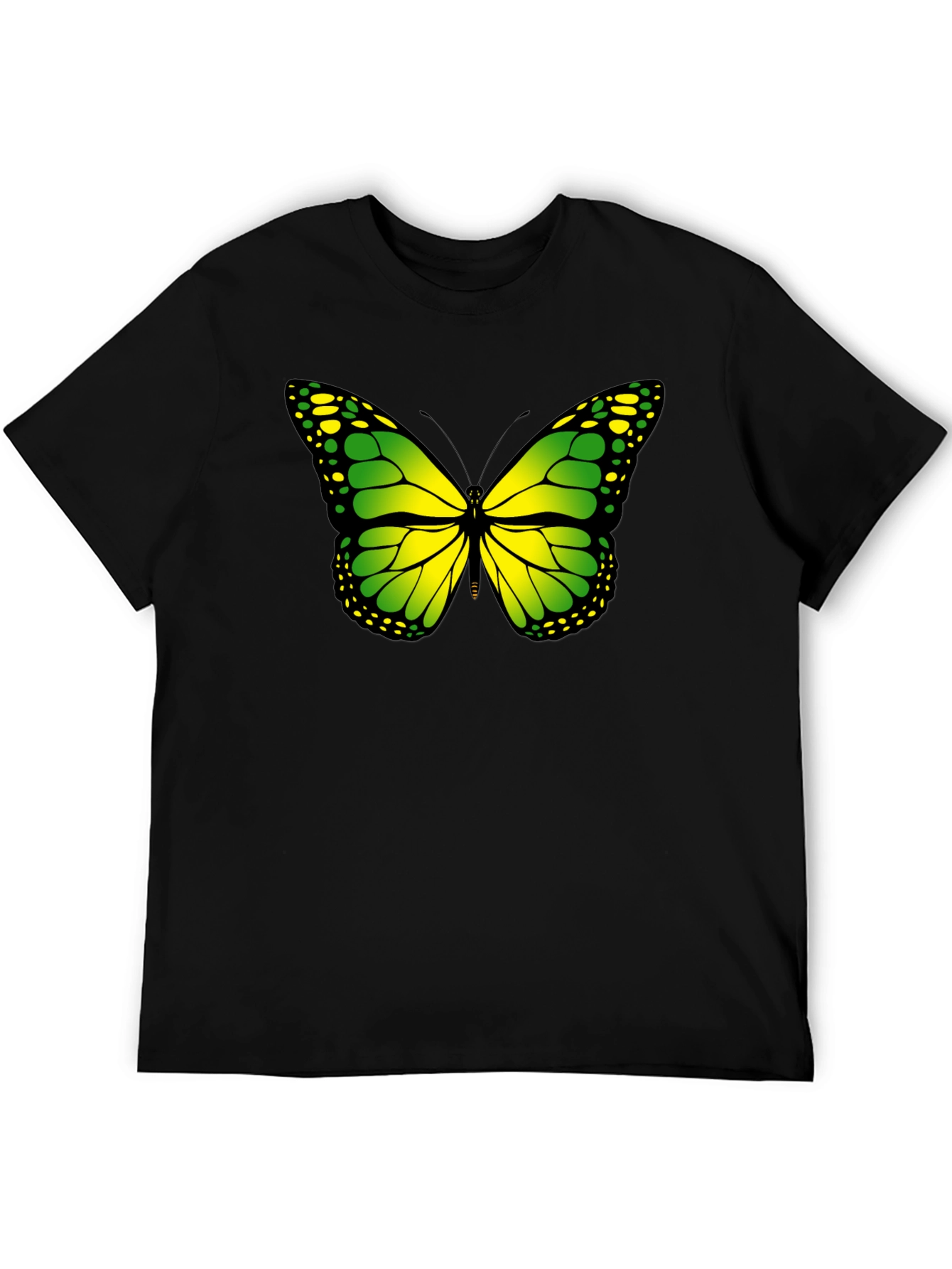 Black Butterfly Graphic Tee - Black Cotton T-Shirt view 5