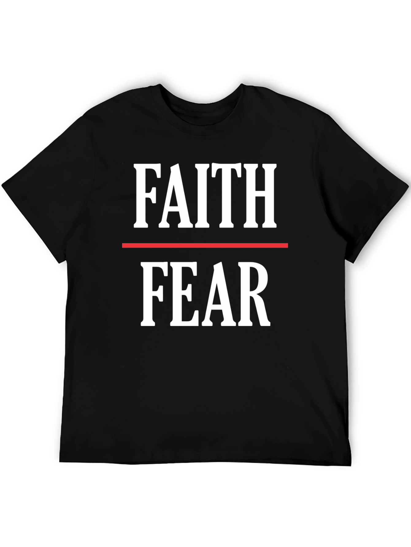 Black Faith Over Fear Graphic Tee - Motivational Shirt view 5