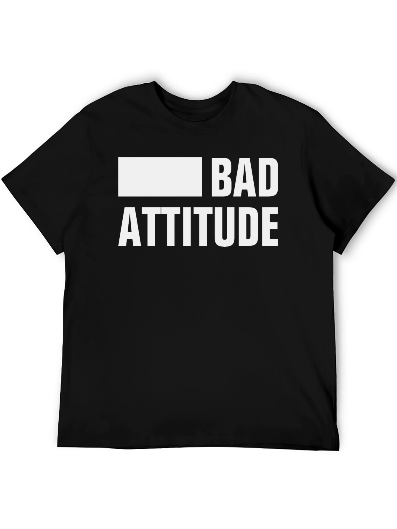 Black Bad Attitude Graphic Tee - Bold Statement T-Shirt view 5