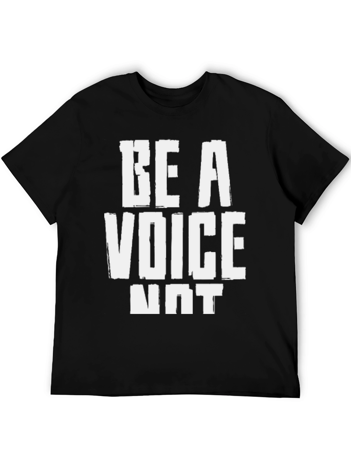 Black Be a Voice T-Shirt - Black Graphic Tee view 5