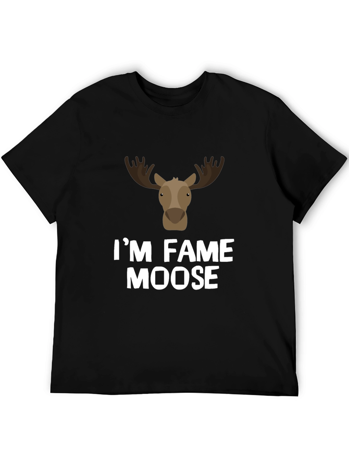 Black I'm Fame Moose Graphic T-Shirt view 5