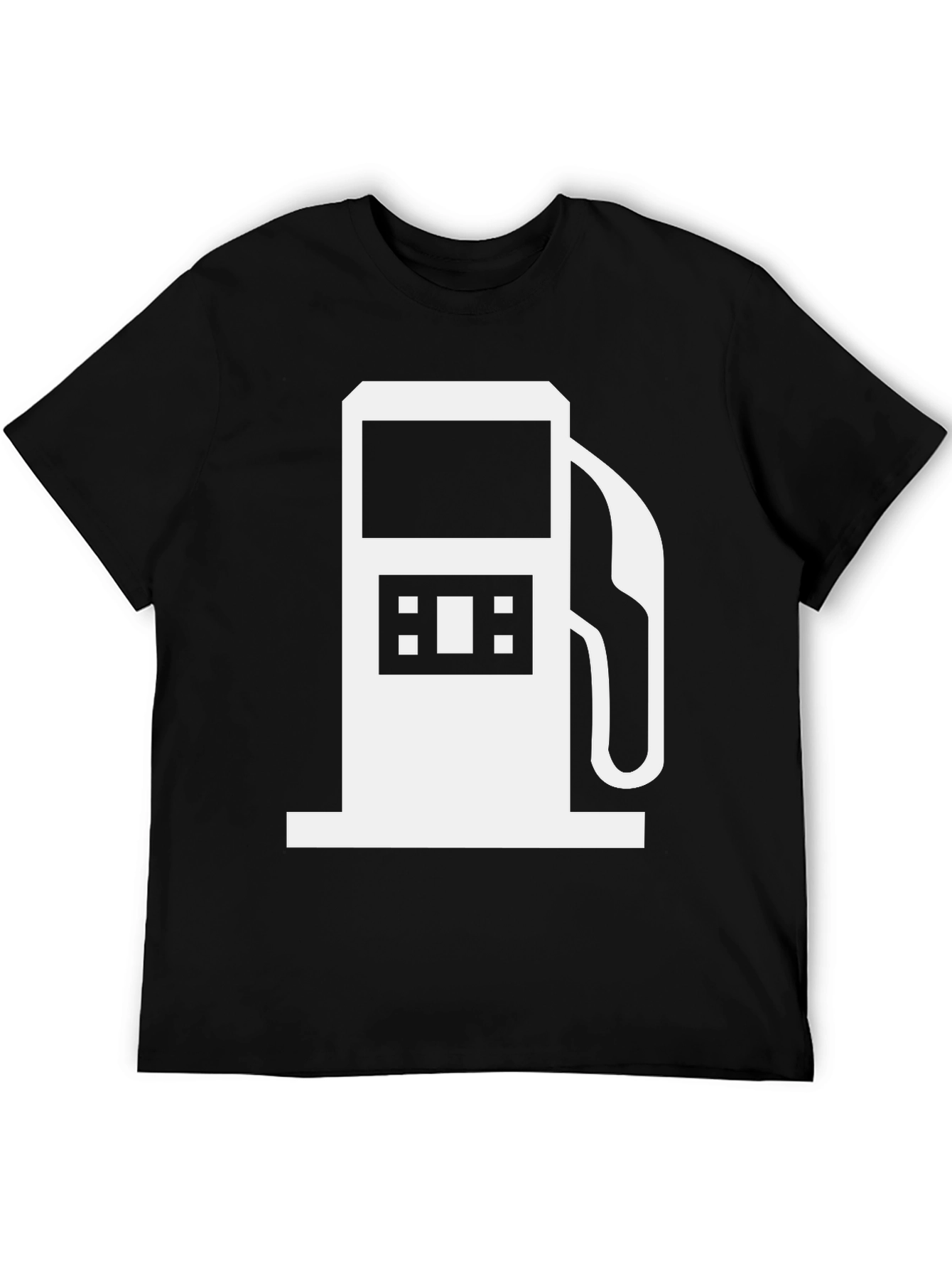 Black Gas Pump Graphic Tee - Black Cotton T-Shirt view 5