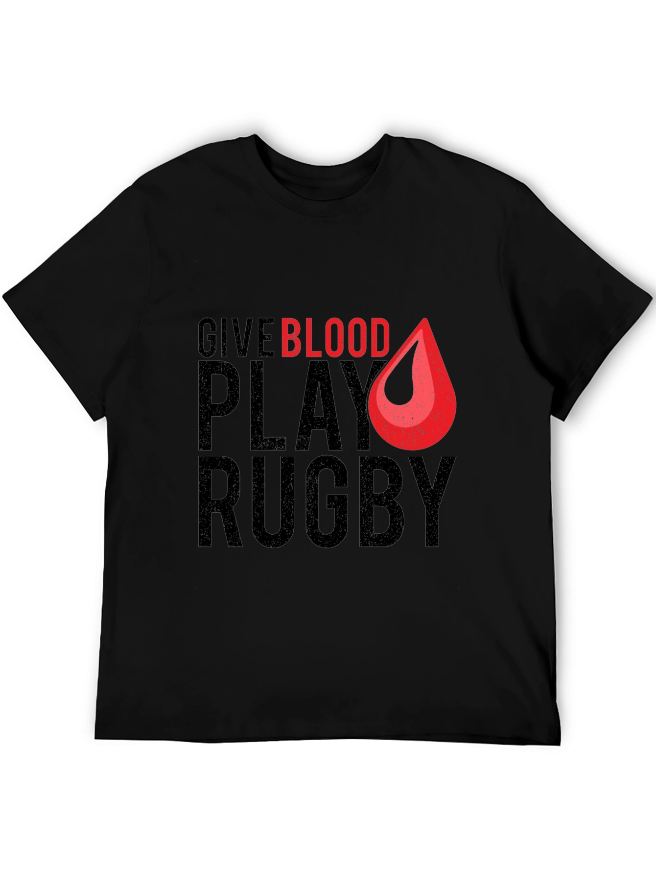 Give Blood Play Rugby Graphic T-Shirt - 5